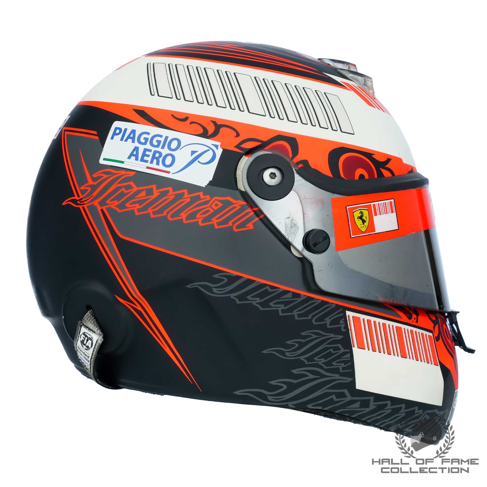 2008 Kimi Raikkonen Jerez Test Used Scuderia Ferrari F1 Helmet