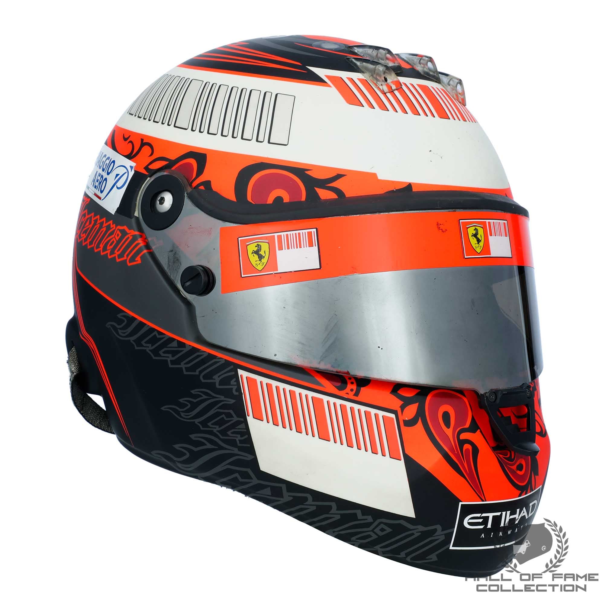 2008 Kimi Raikkonen Jerez Test Used Scuderia Ferrari F1 Helmet