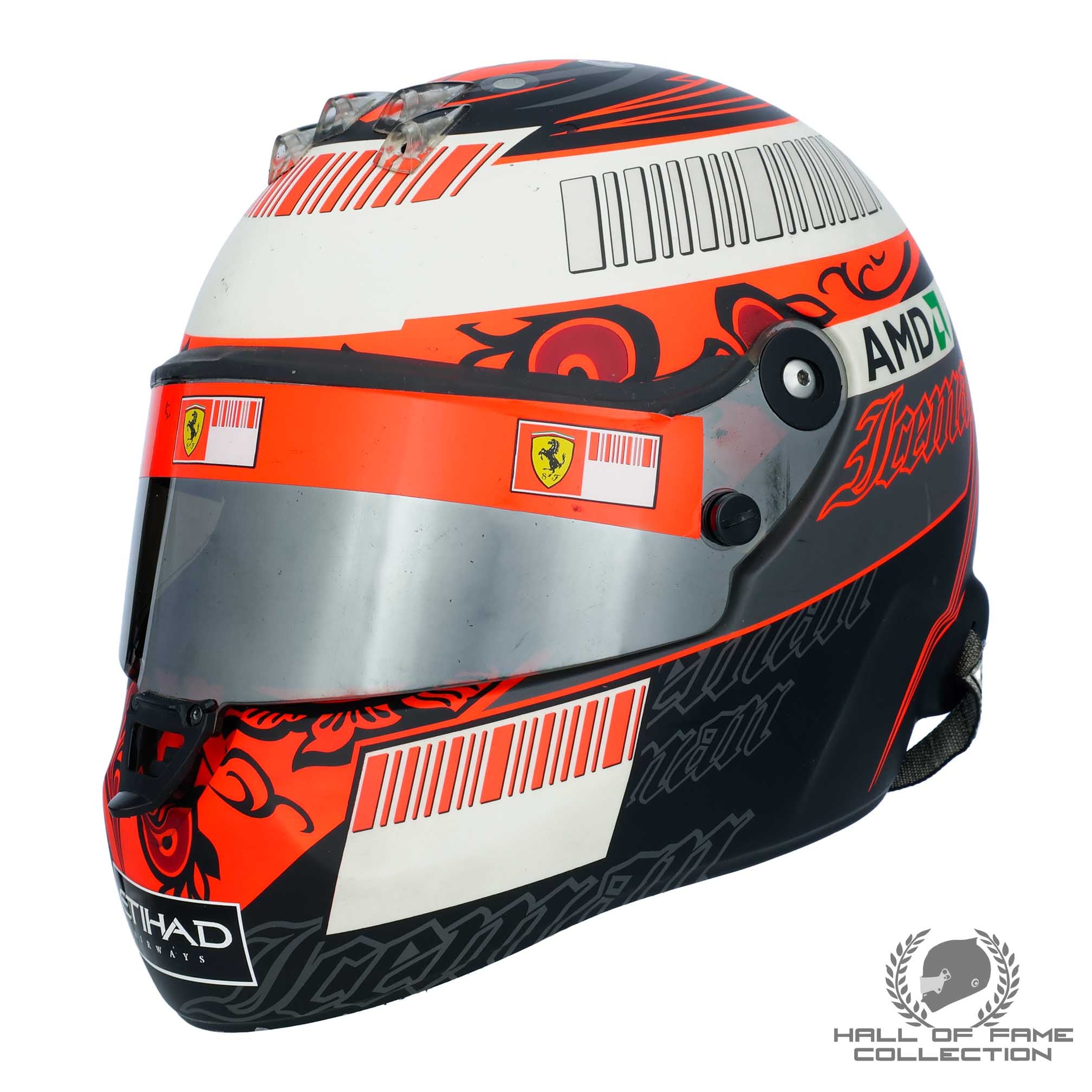 2008 Kimi Raikkonen Jerez Test Used Scuderia Ferrari F1 Helmet