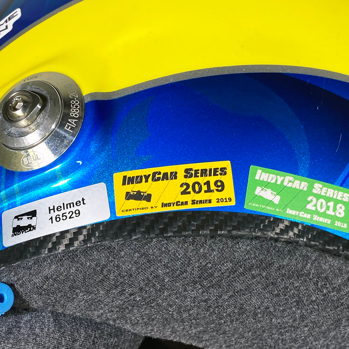 2018-20 Sebastien Bourdais Race Used Coyne Vasser Sullivan/AJ Foyt Racing IndyCar Bell HP-7 Helmet