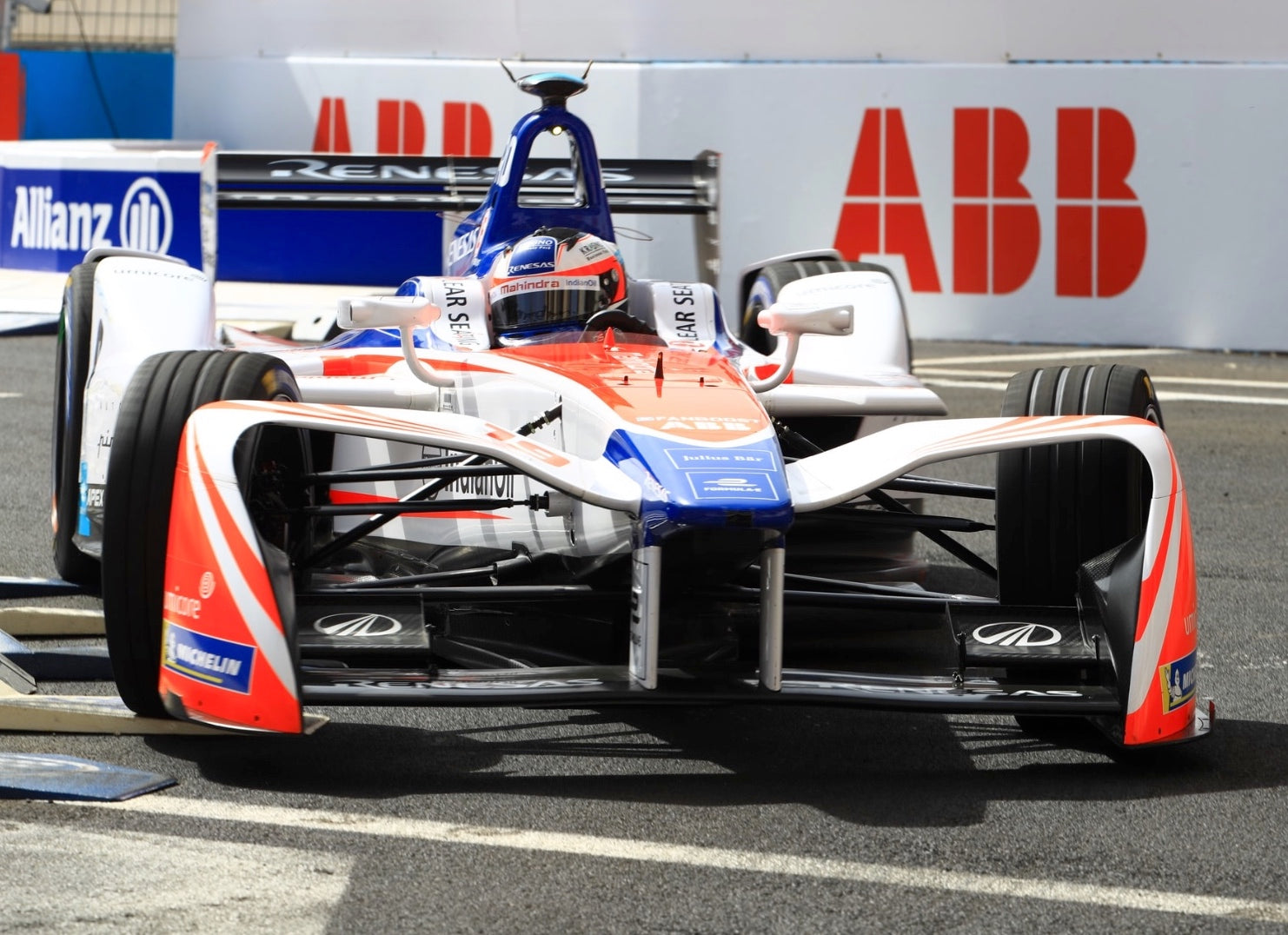 2018 Felix Rosenqvist Signed Rome ePrix Race Used Mahindra Formula E Suit + Nomex