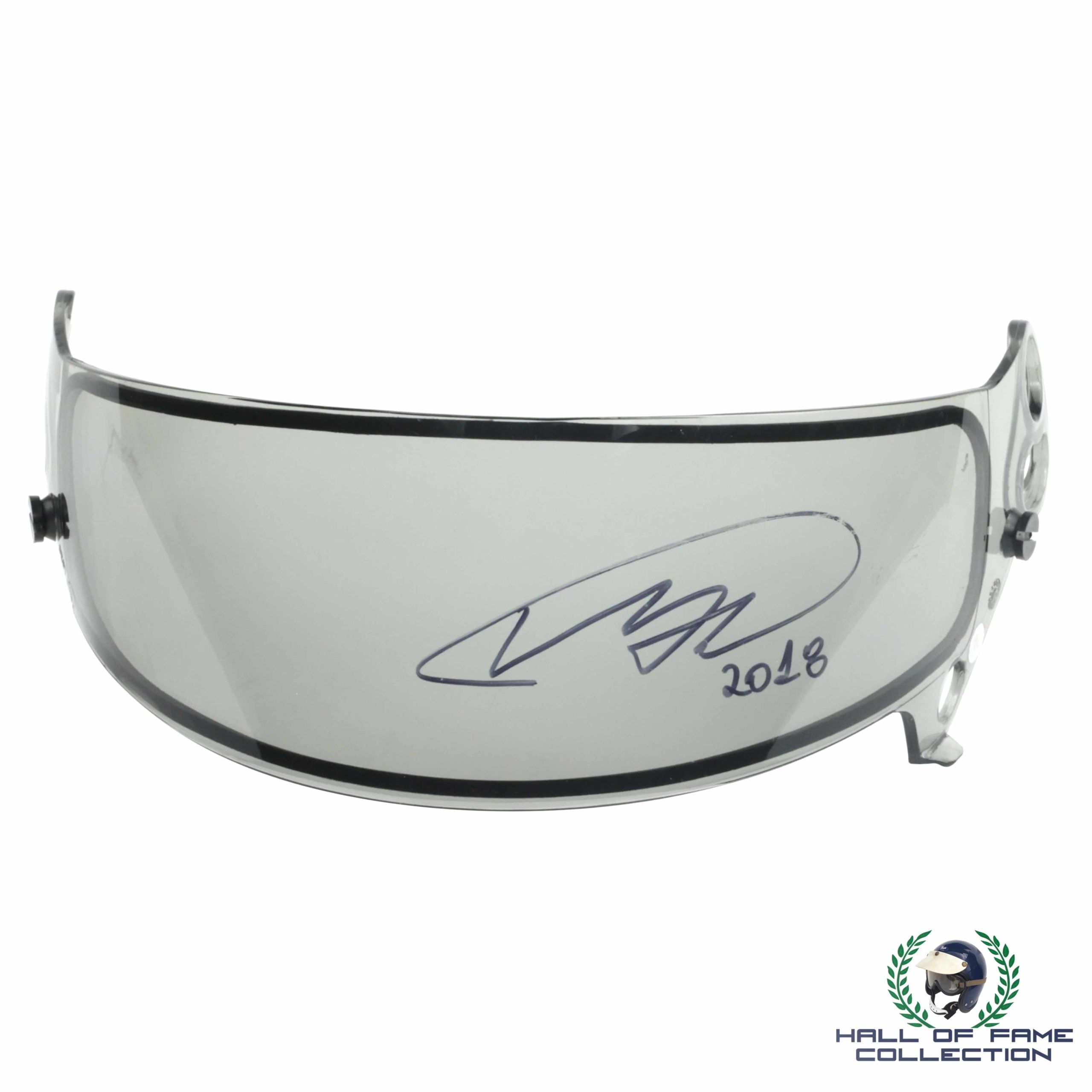 2018 Matheus Leist Signed Race Used AJ Foyt Enterprises IndyCar Visor