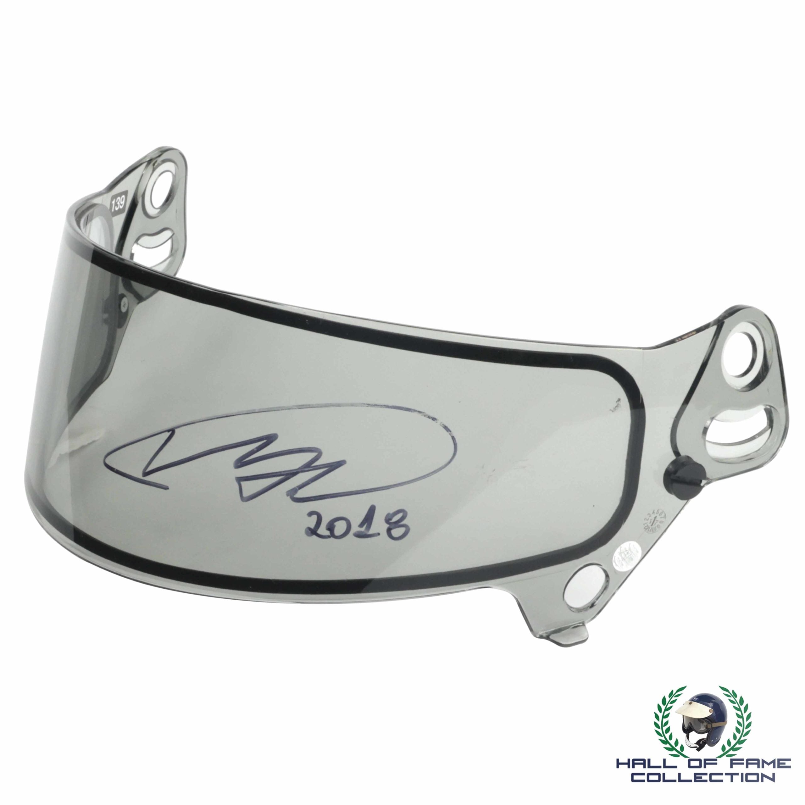 2018 Matheus Leist Signed Race Used AJ Foyt Enterprises IndyCar Visor