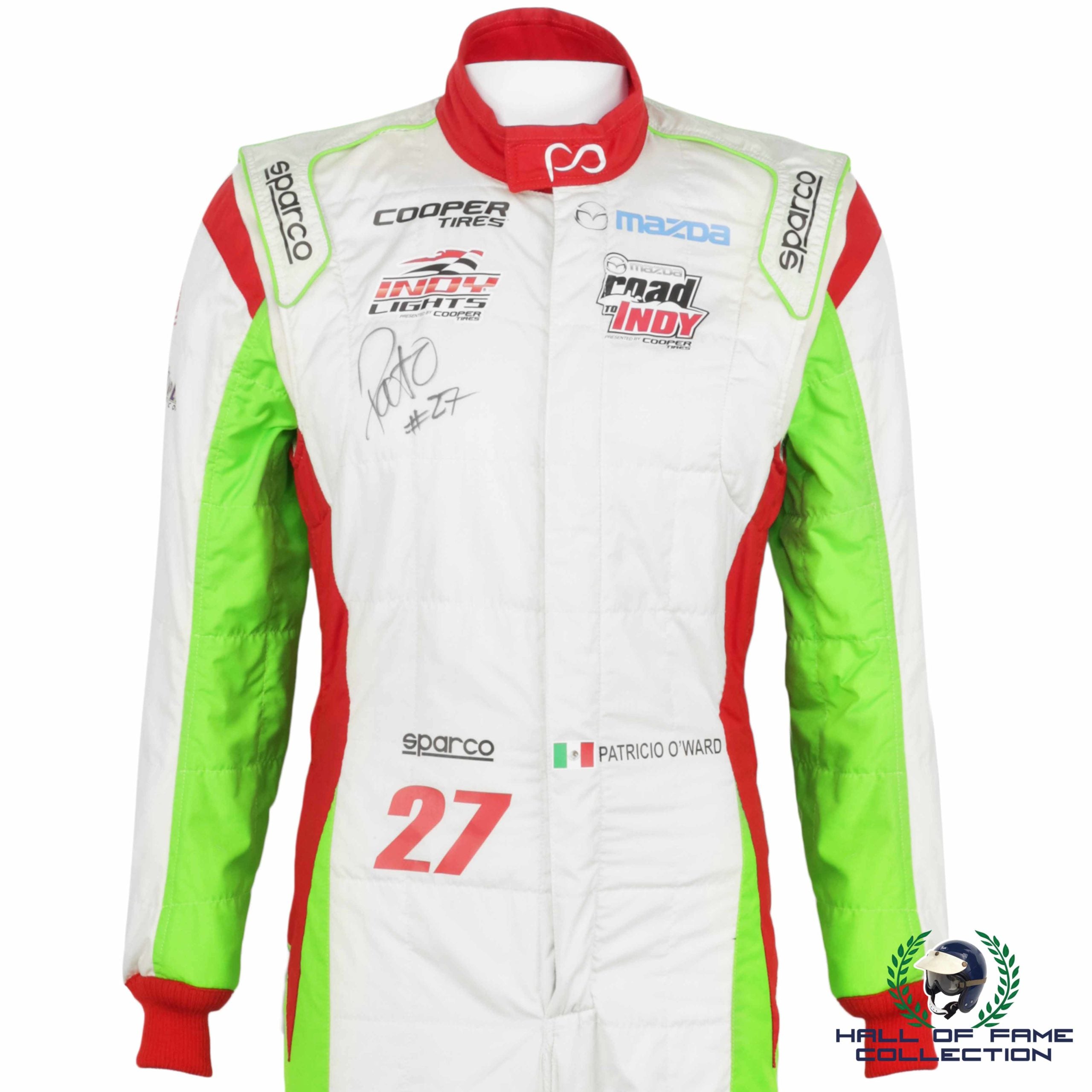 2018 Pato O'Ward Signed Race Used Championship Winning Andretti Autosport Indy Lights Suit