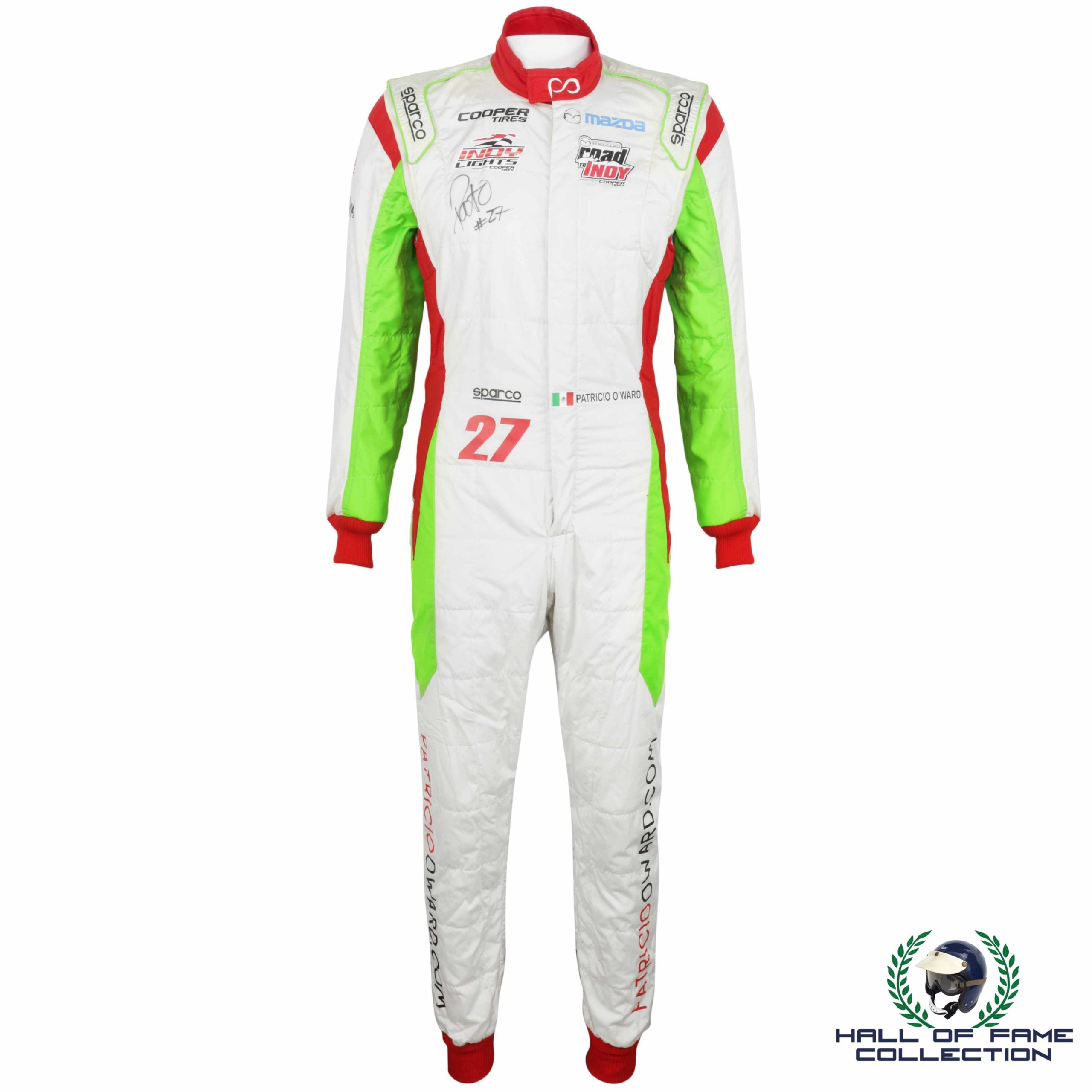 2018 Pato O'Ward Signed Race Used Championship Winning Andretti Autosport Indy Lights Suit