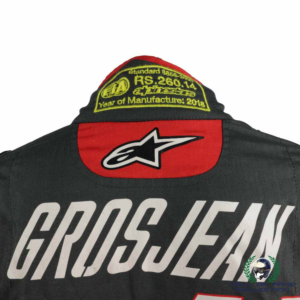 2018 Romain Grosjean Signed Race Used Haas F1 Suit