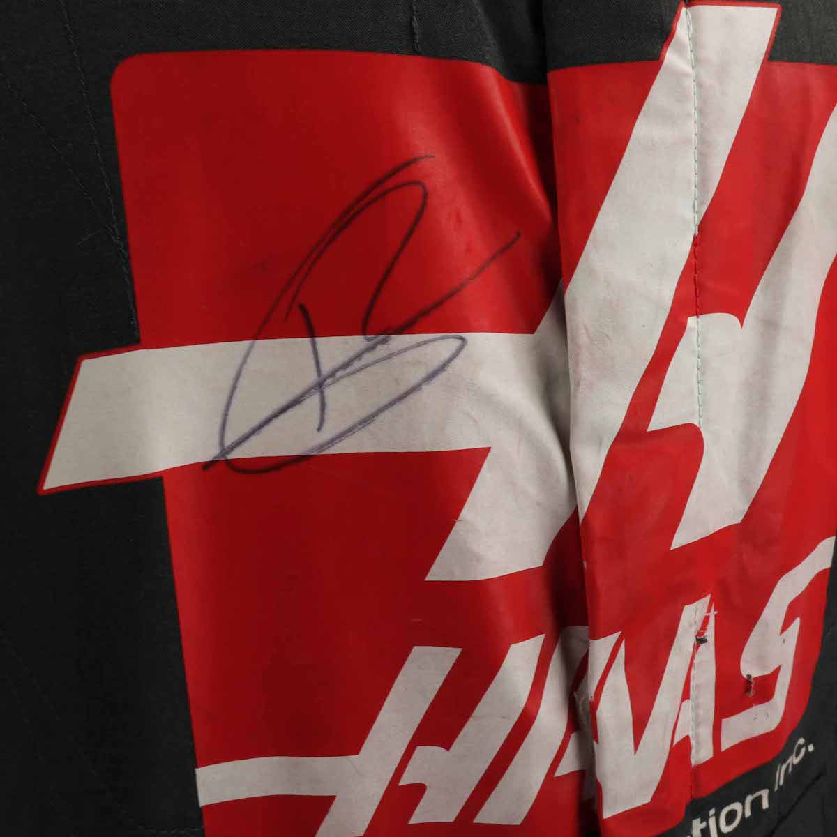 2018 Romain Grosjean Signed Race Used Haas F1 Suit