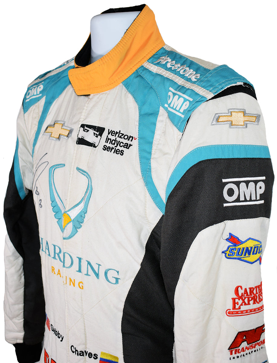 2018 Gabby Chaves Signed Race Worn Harding Racing IndyCar Suit