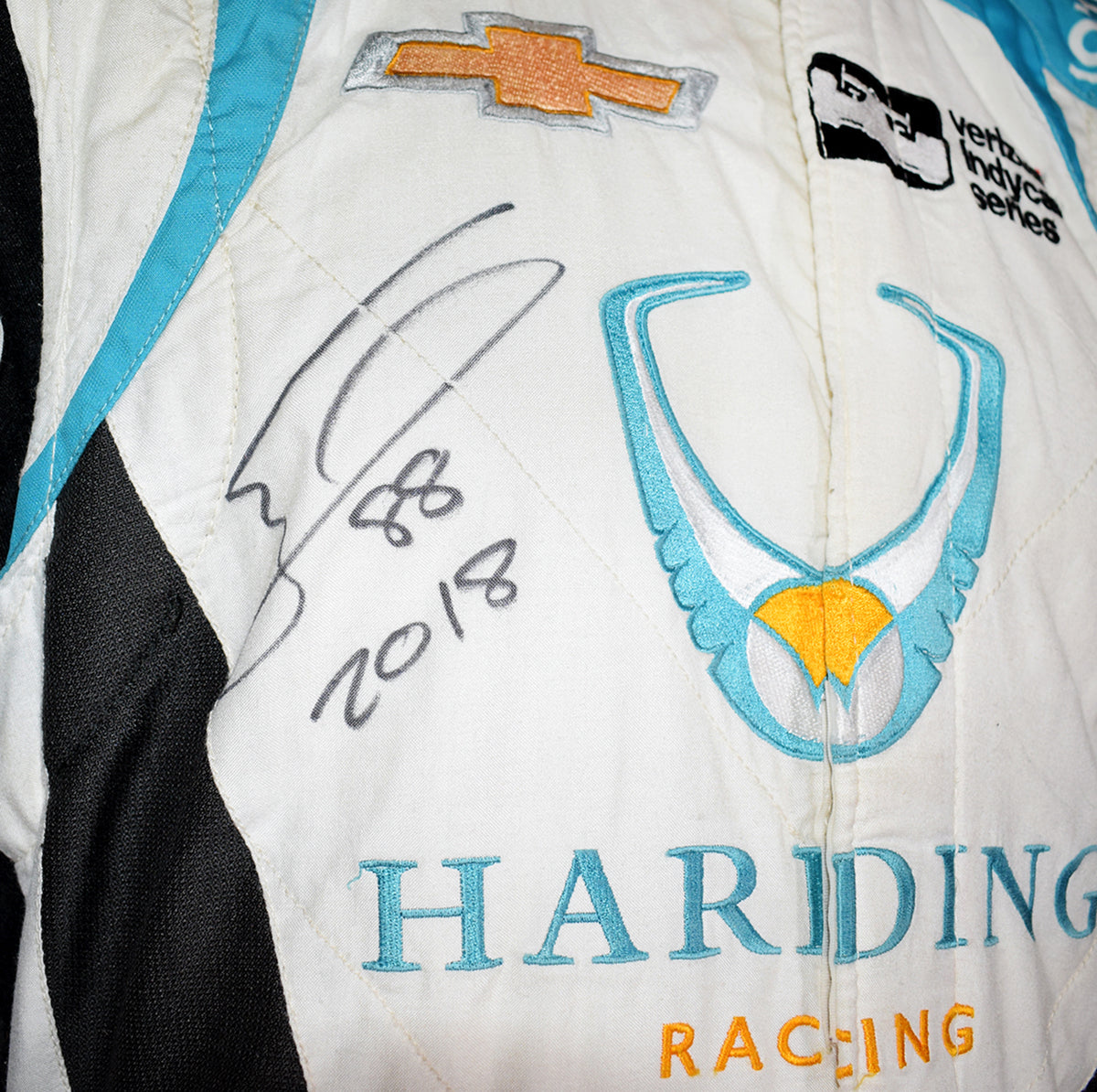 2018 Gabby Chaves Signed Race Worn Harding Racing IndyCar Suit