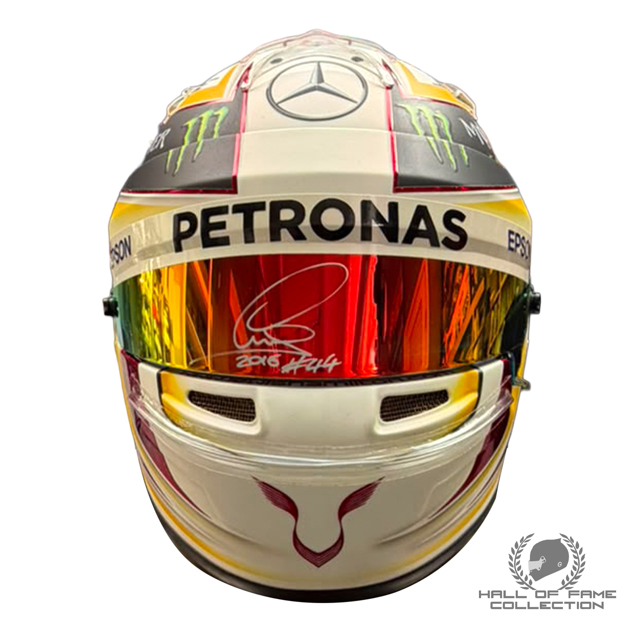 2016 Lewis Hamilton Signed Monaco GP Win Replica Mercedes F1 Helmet