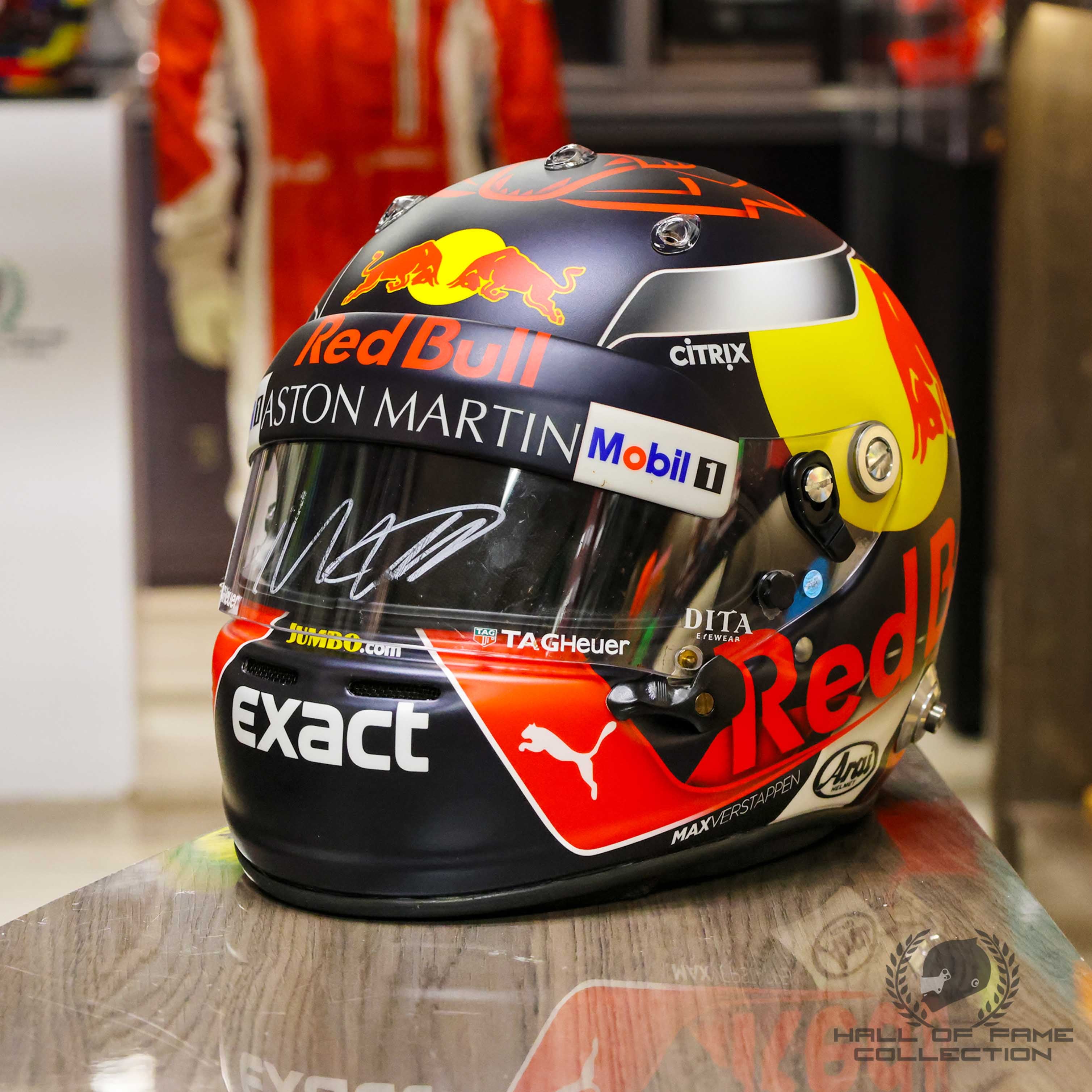 2018 Max Verstappen Signed Red Bull Racing Replica F1 Helmet