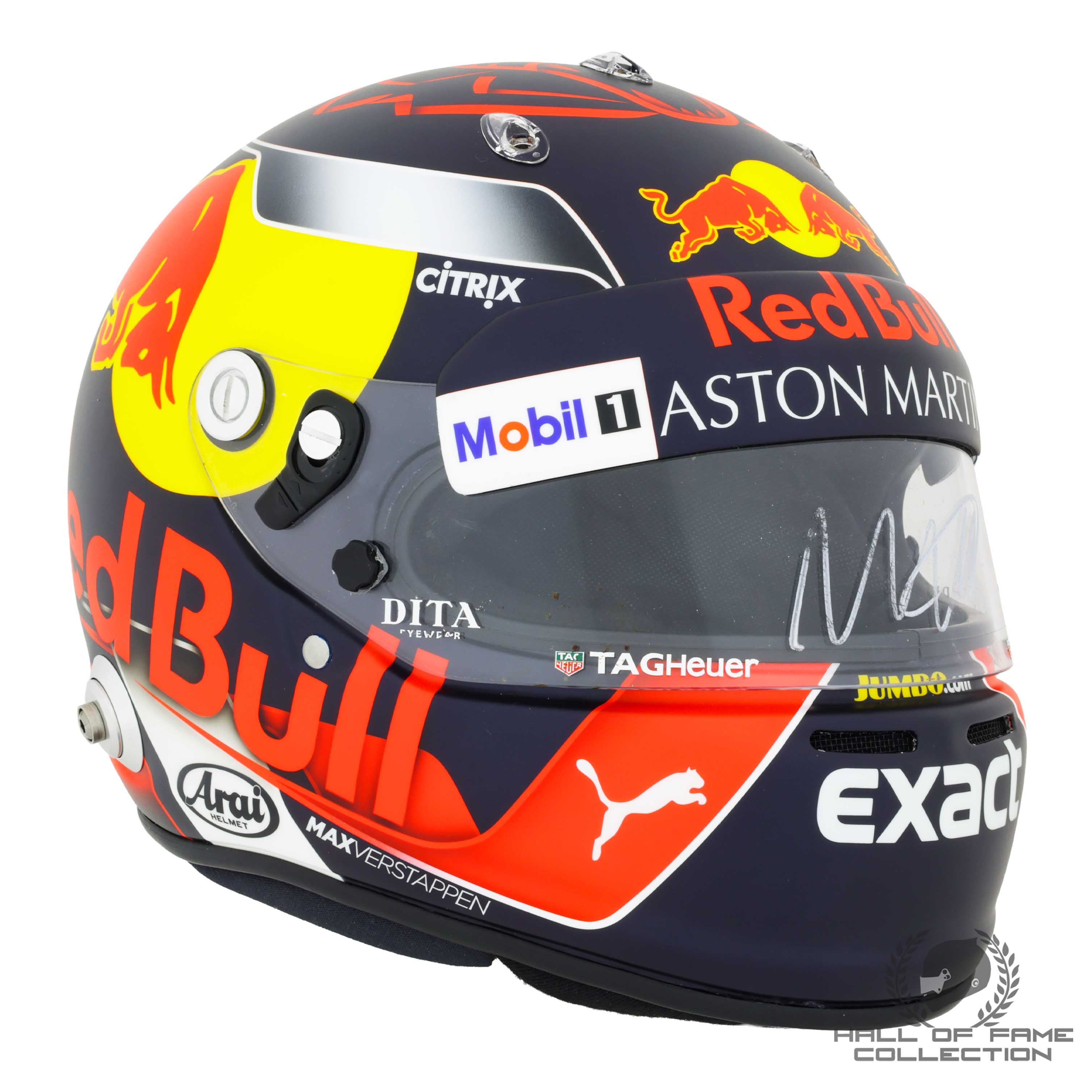 2018 Max Verstappen Signed Red Bull Racing Replica F1 Helmet