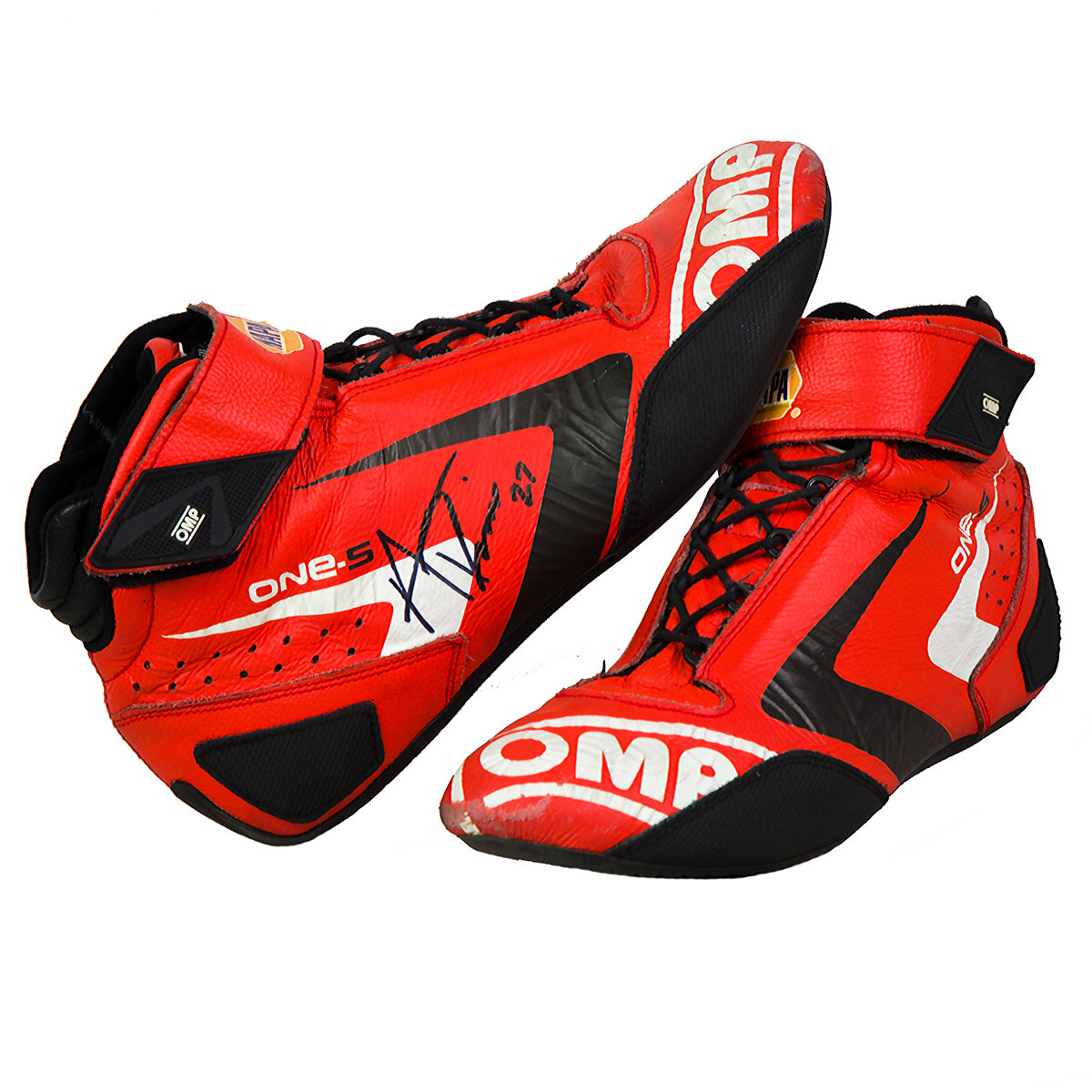 2019 Alexander Rossi Signed Race Winning Andretti Autosport Long Beach Grand Prix Boots