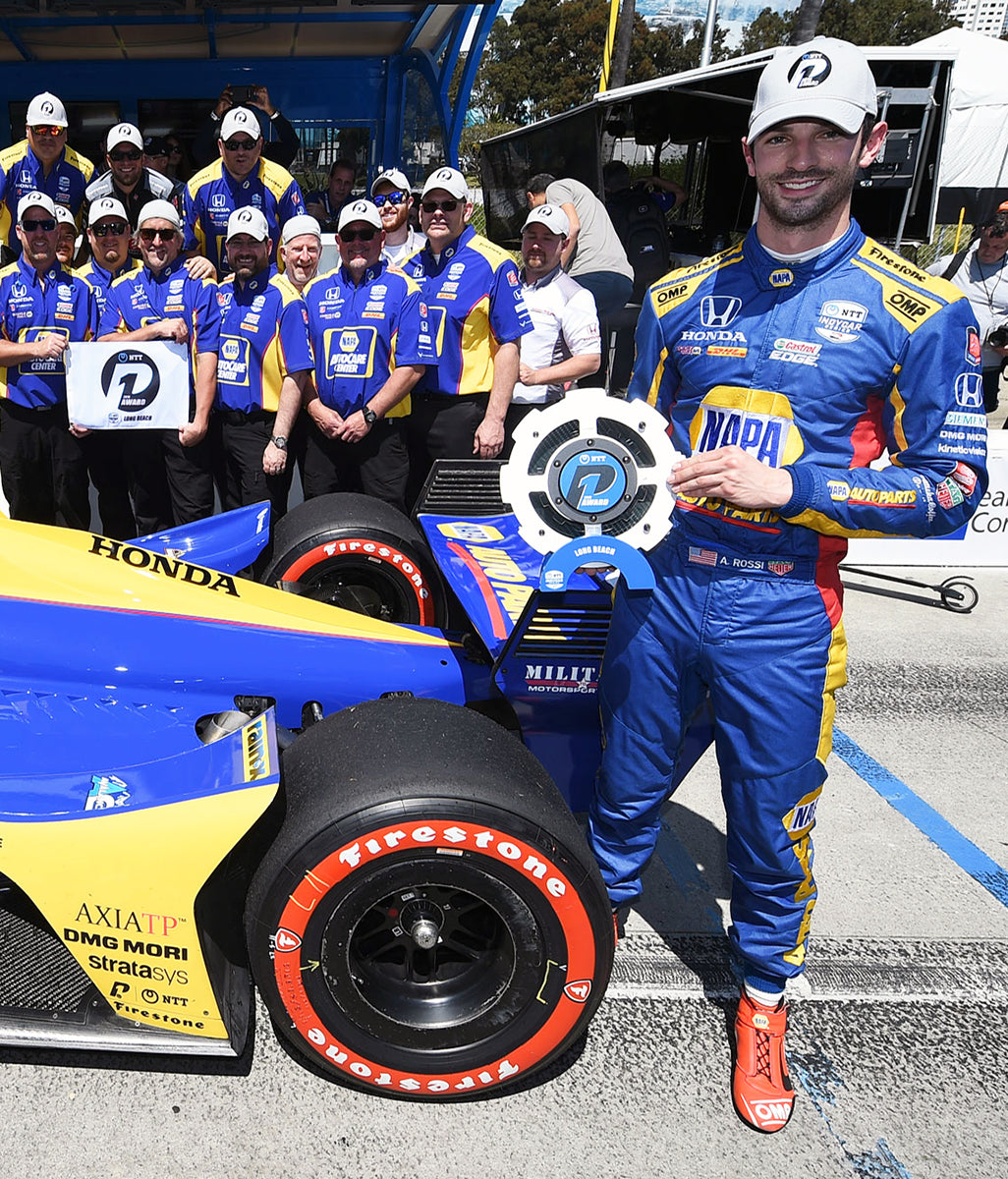 2019 Alexander Rossi Signed Race Winning Andretti Autosport Long Beach Grand Prix Boots