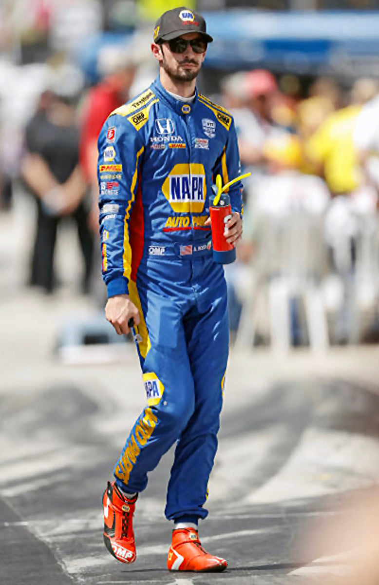 2019 Alexander Rossi Signed Race Winning Andretti Autosport Long Beach Grand Prix Boots