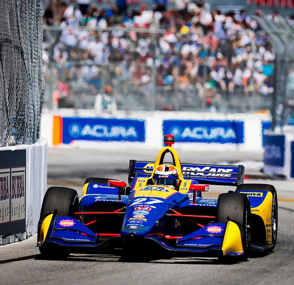 2019 Alexander Rossi Signed Race Winning Andretti Autosport Long Beach Grand Prix Boots