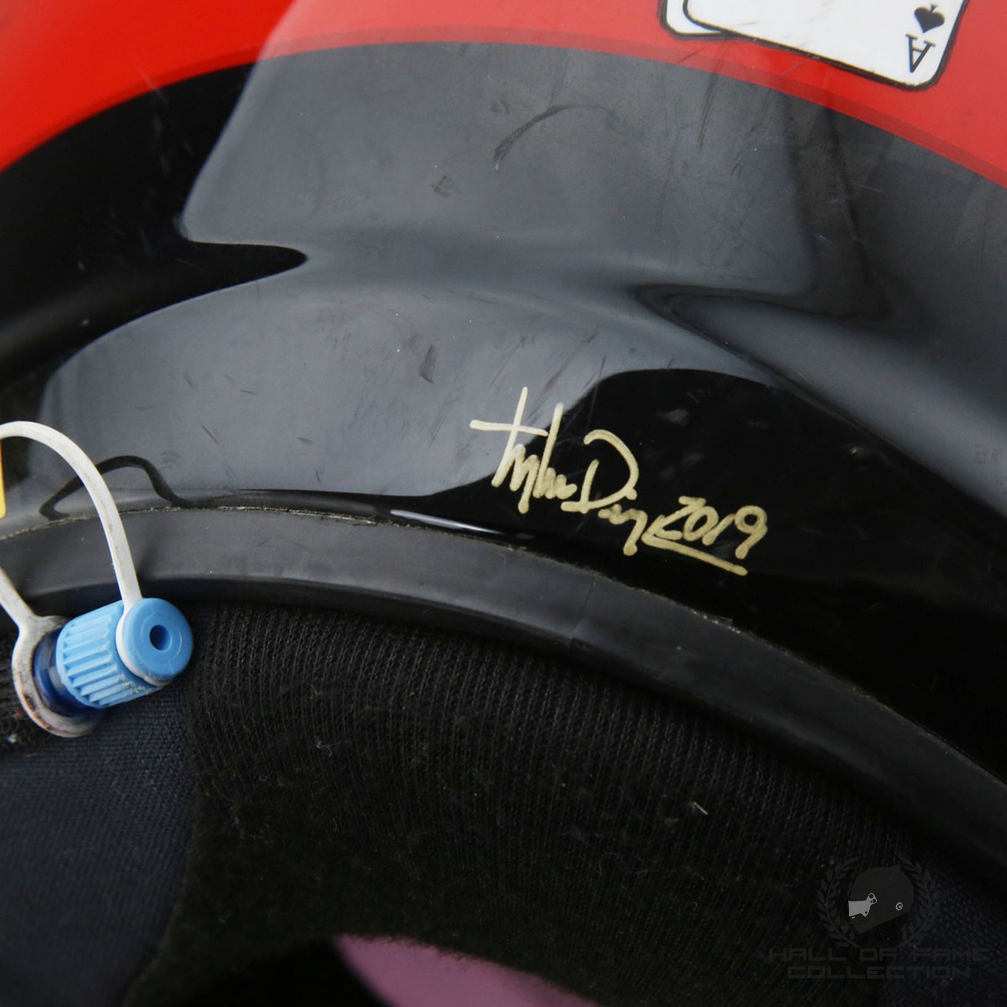 2019 Ed Jones Signed Indy 500 Used Ed Carpenter Racing Scuderia Corsa IndyCar Helmet