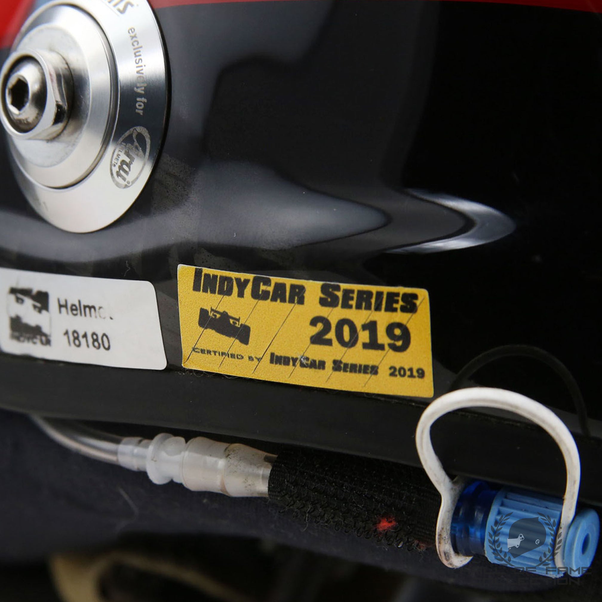 2019 Ed Jones Signed Indy 500 Used Ed Carpenter Racing Scuderia Corsa IndyCar Helmet