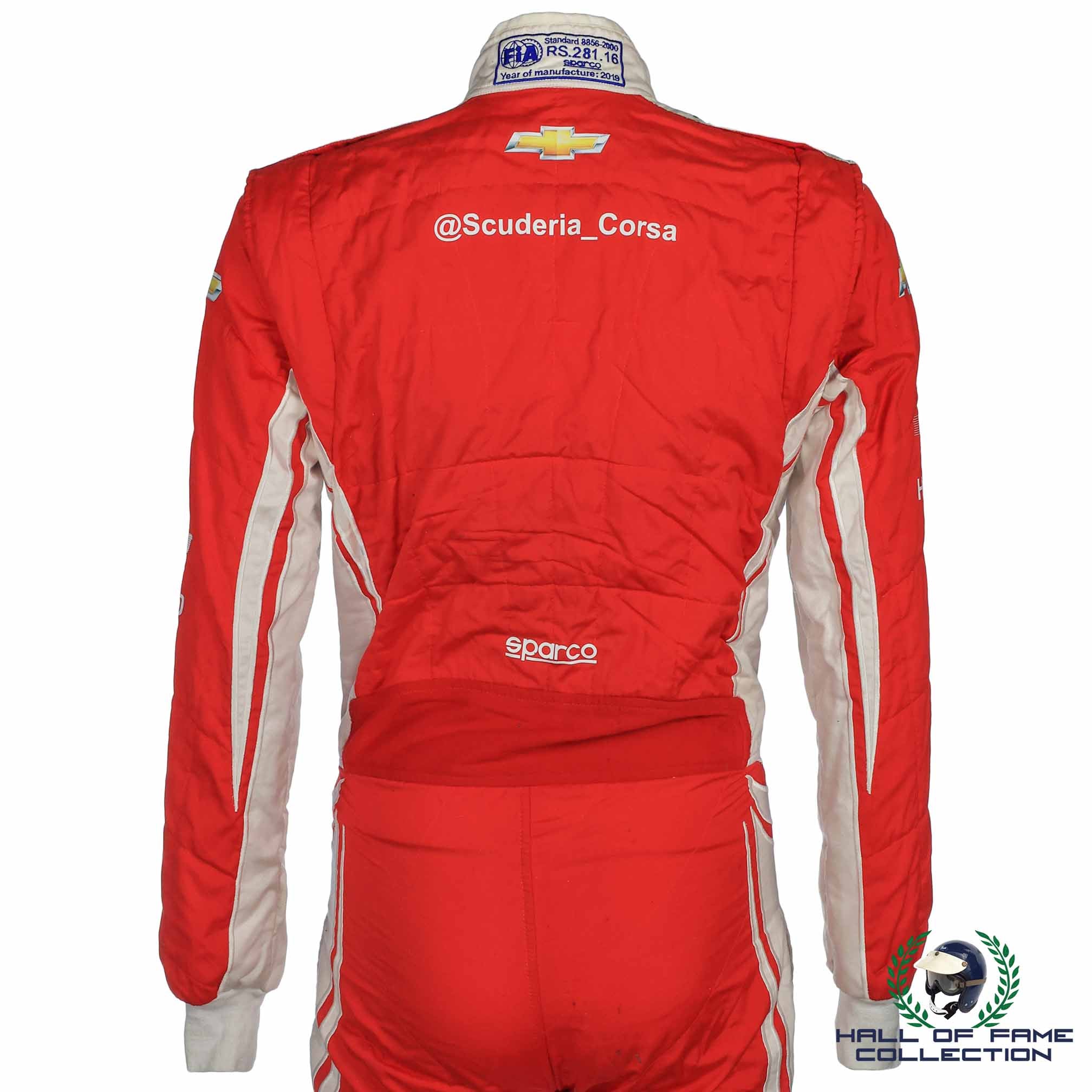 2019 Race Used Ed Jones Signed Flexbo Ed Carpenter Racing/Scuderia Corsa IndyCar Suit