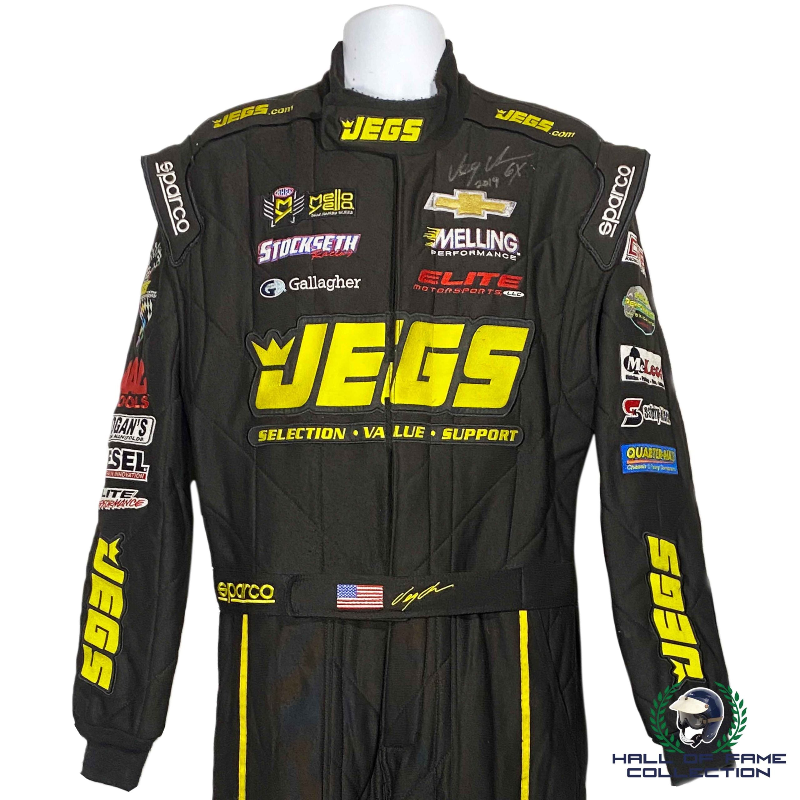2019 Jeg Coughlin Jr. Signed Race Worn NHRA Drag Racing Suit