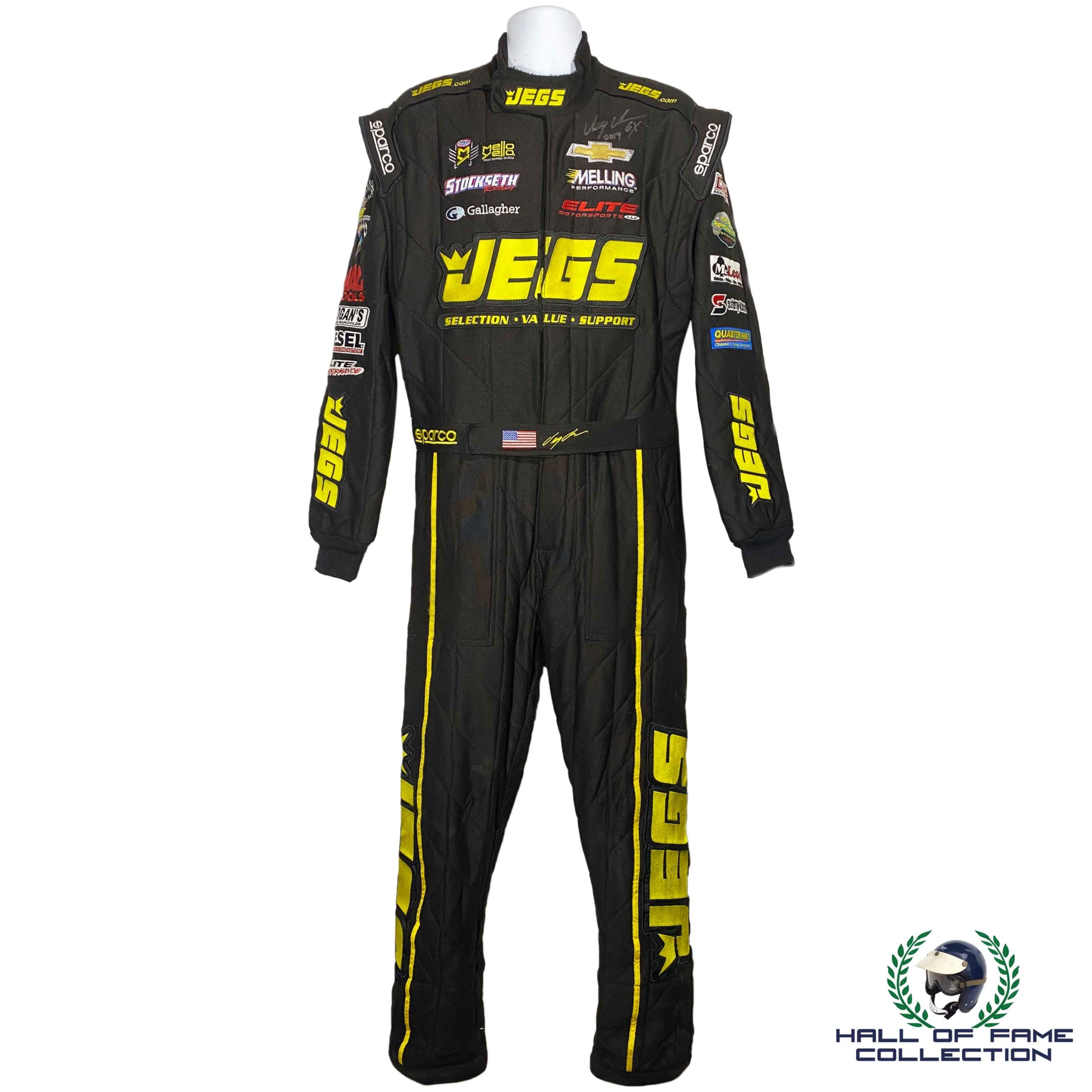 2019 Jeg Coughlin Jr. Signed Race Worn NHRA Drag Racing Suit