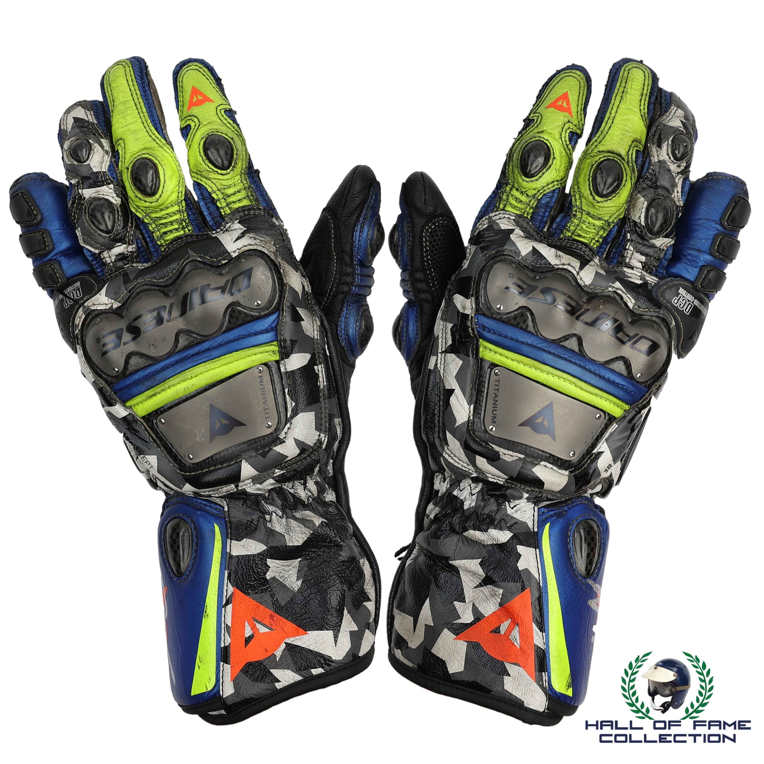 2019 Joan Mir Signed Race Used Suzuki Dainese Rookie MotoGP Gloves
