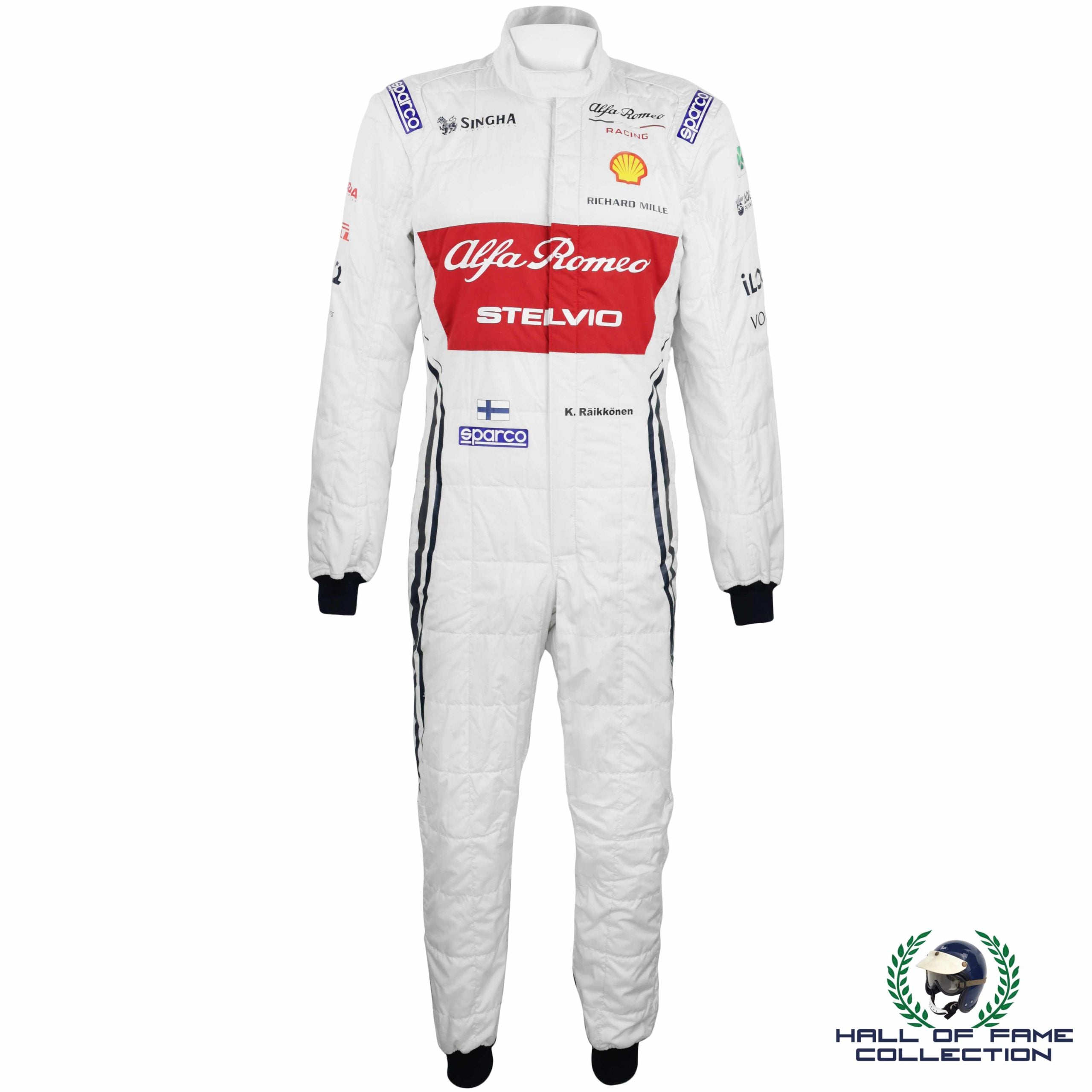 2019 Kimi Raikkonen Race Used Chinese And 1000th Grand Prix Alfa Romeo F1 Suit