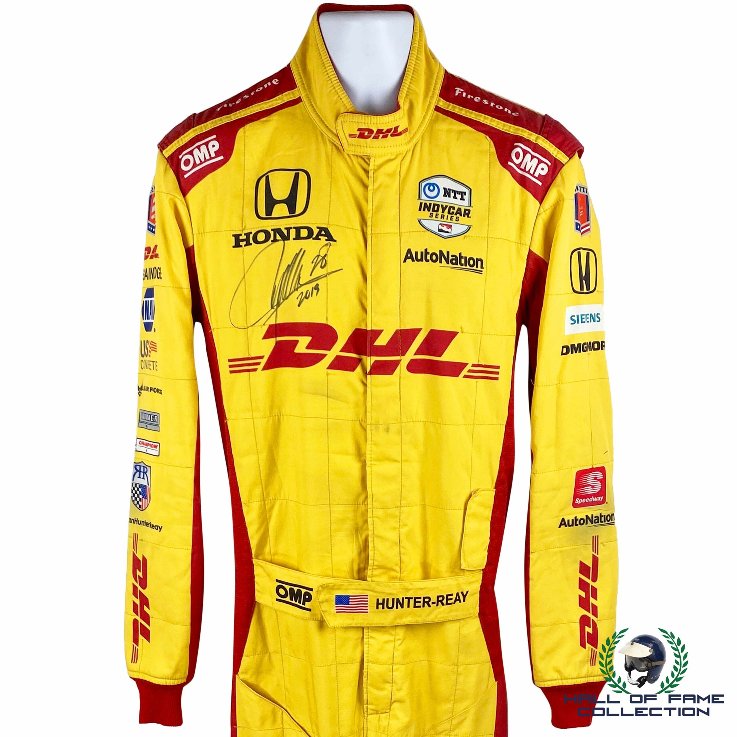 2019 Ryan Hunter-Reay Signed Mid-Ohio Used Andretti Autosport IndyCar Suit