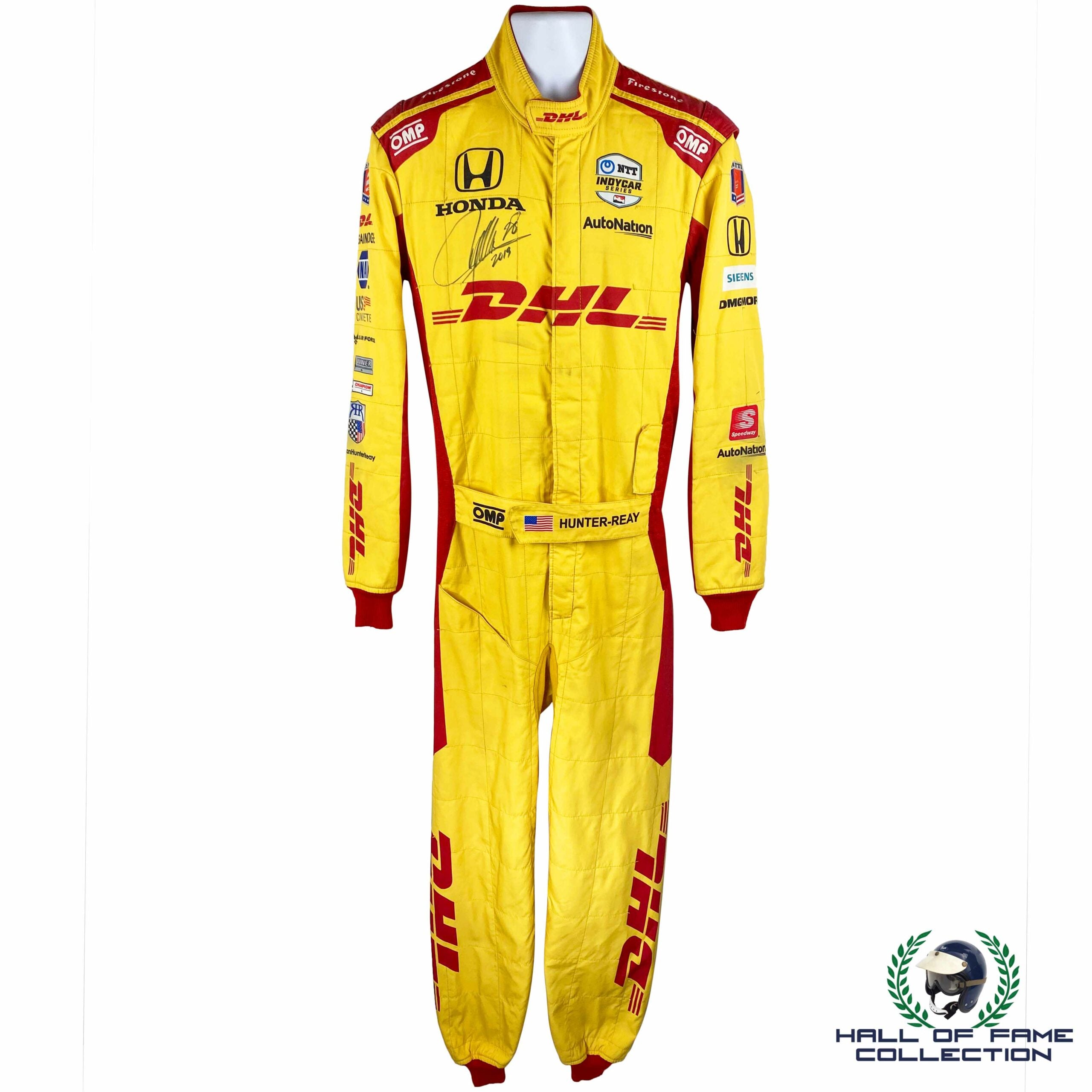 2019 Ryan Hunter-Reay Signed Mid-Ohio Used Andretti Autosport IndyCar Suit