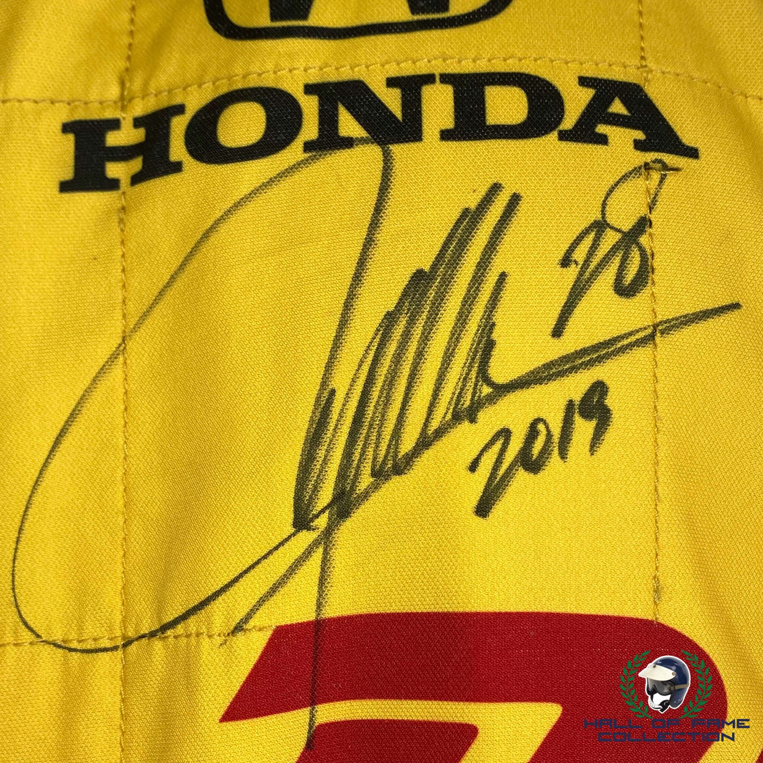 2019 Ryan Hunter-Reay Signed Mid-Ohio Used Andretti Autosport IndyCar Suit