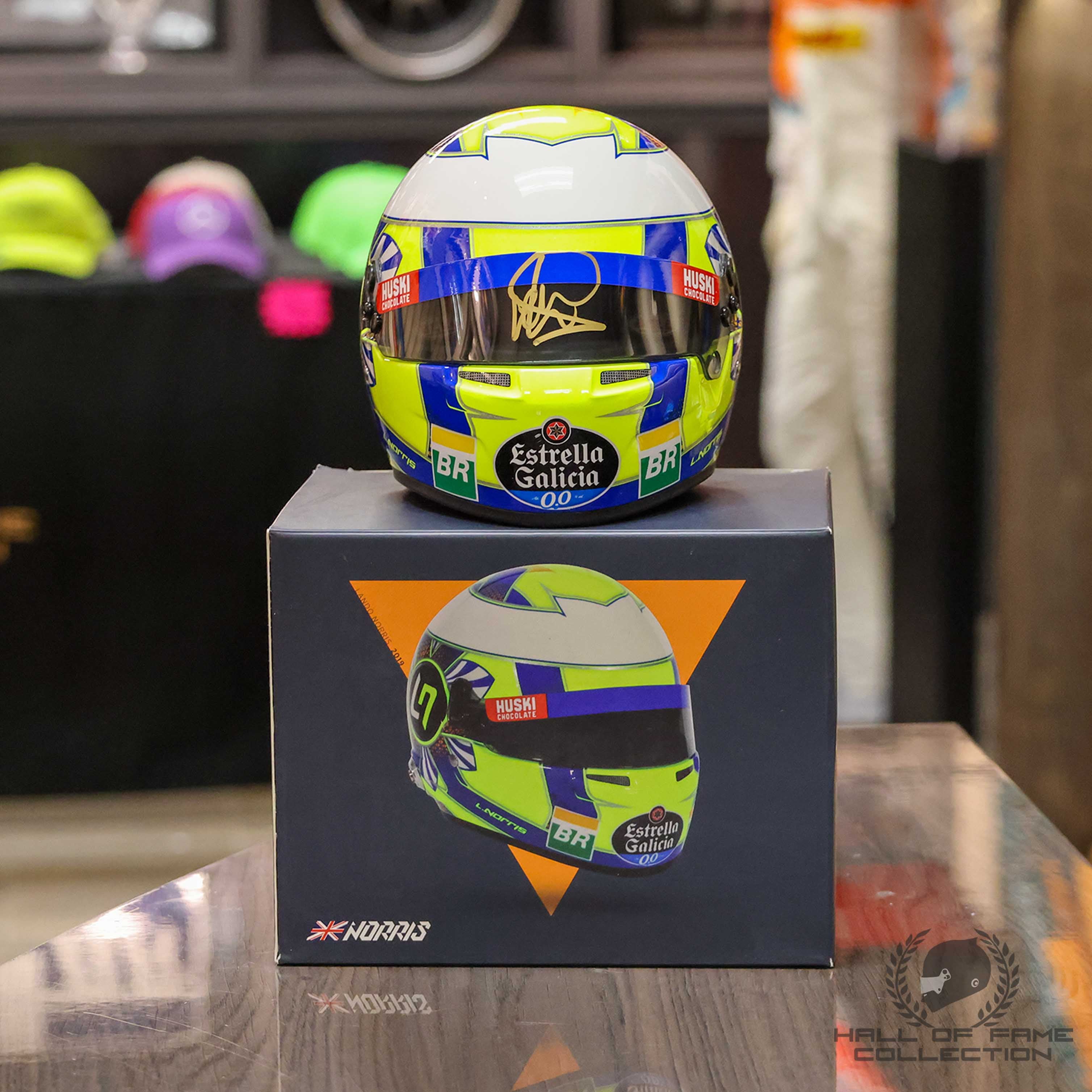 2019 Lando Norris Signed Rookie Season McLaren 1:2 Scale F1 Helmet