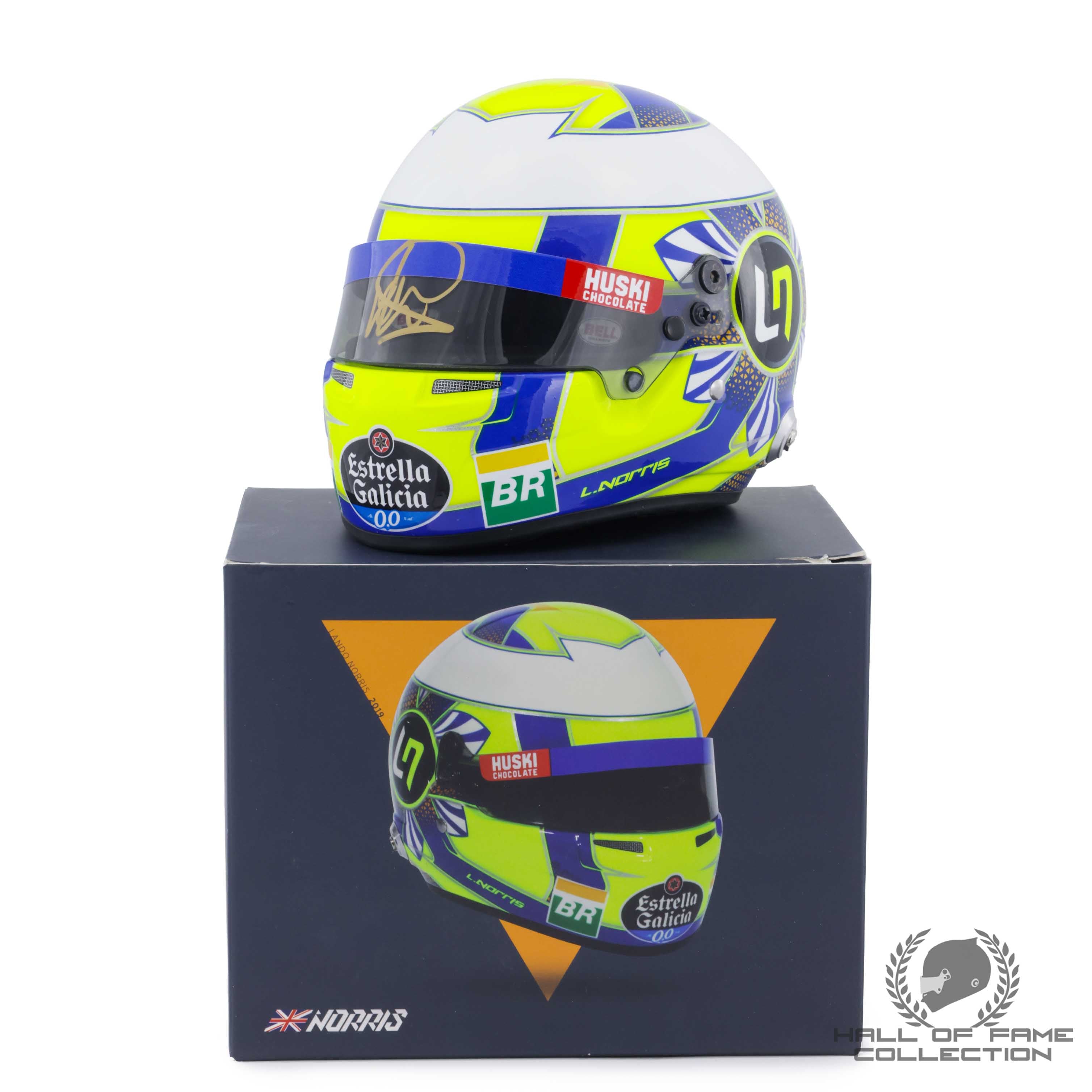2019 Lando Norris Signed Rookie Season McLaren 1:2 Scale F1 Helmet