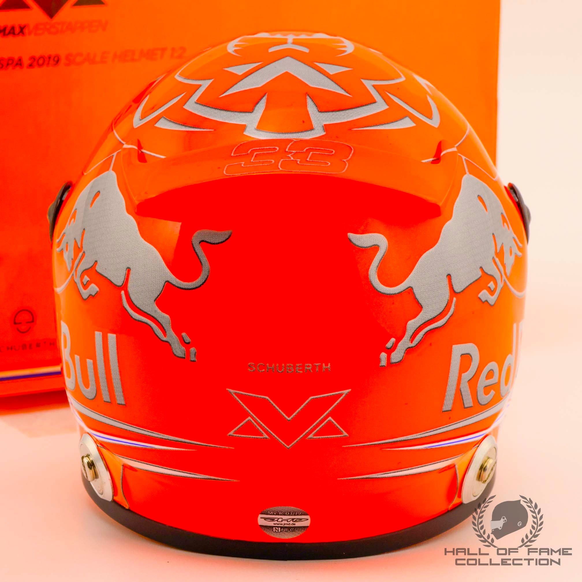 2019 Max Verstappen Signed Belgian GP Red Bull Racing 1:2 Scale F1 Helmet