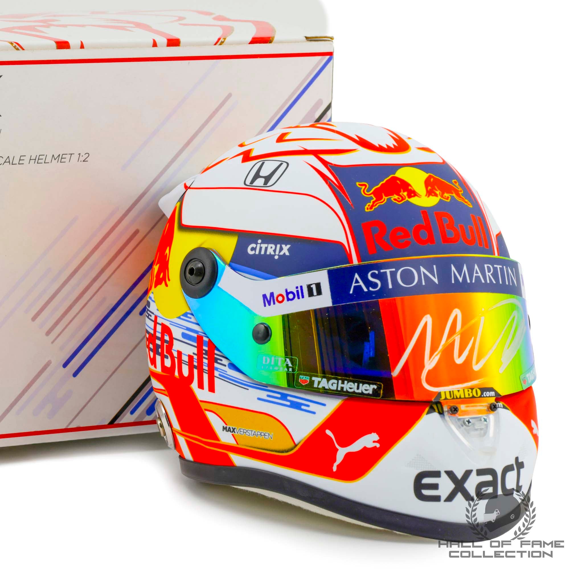 2019 Max Verstappen Signed Red Bull Racing 1:2 Scale F1 Helmet