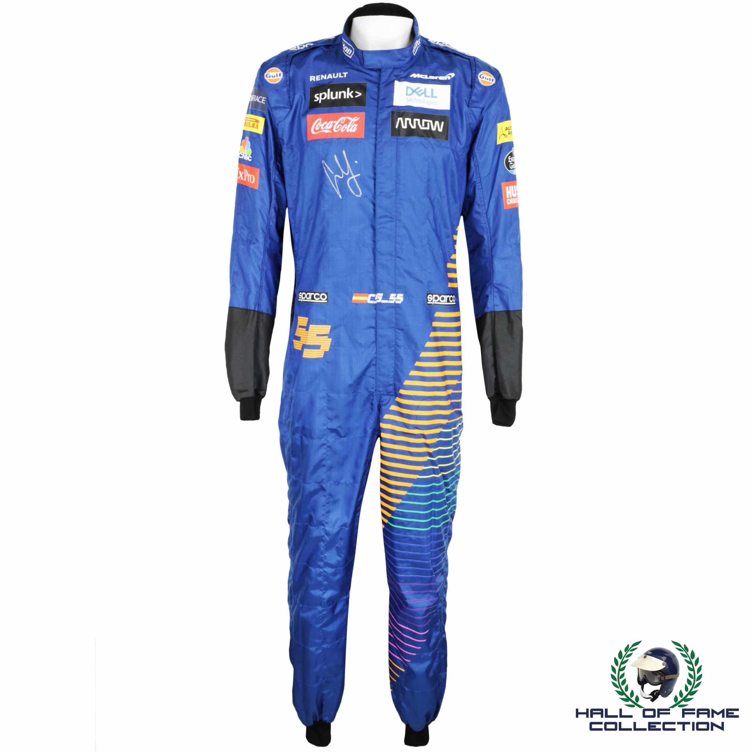 2020 Carlos Sainz Signed McLaren Promo Formula 1 Suit