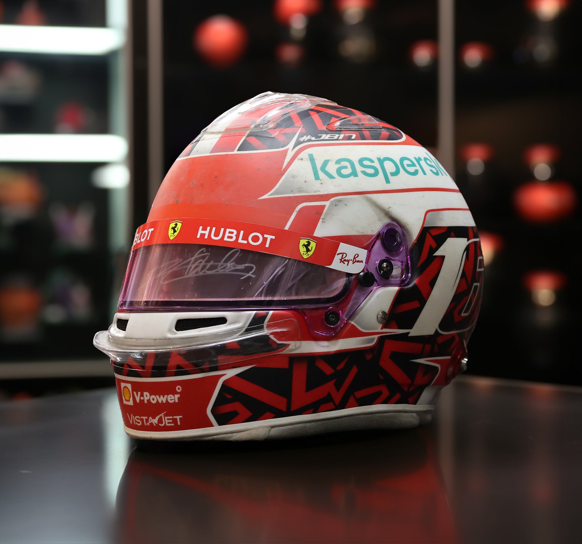 2020 Charles Leclerc Signed Turkish GP Race Used Scuderia Ferrari F1 Helmet
