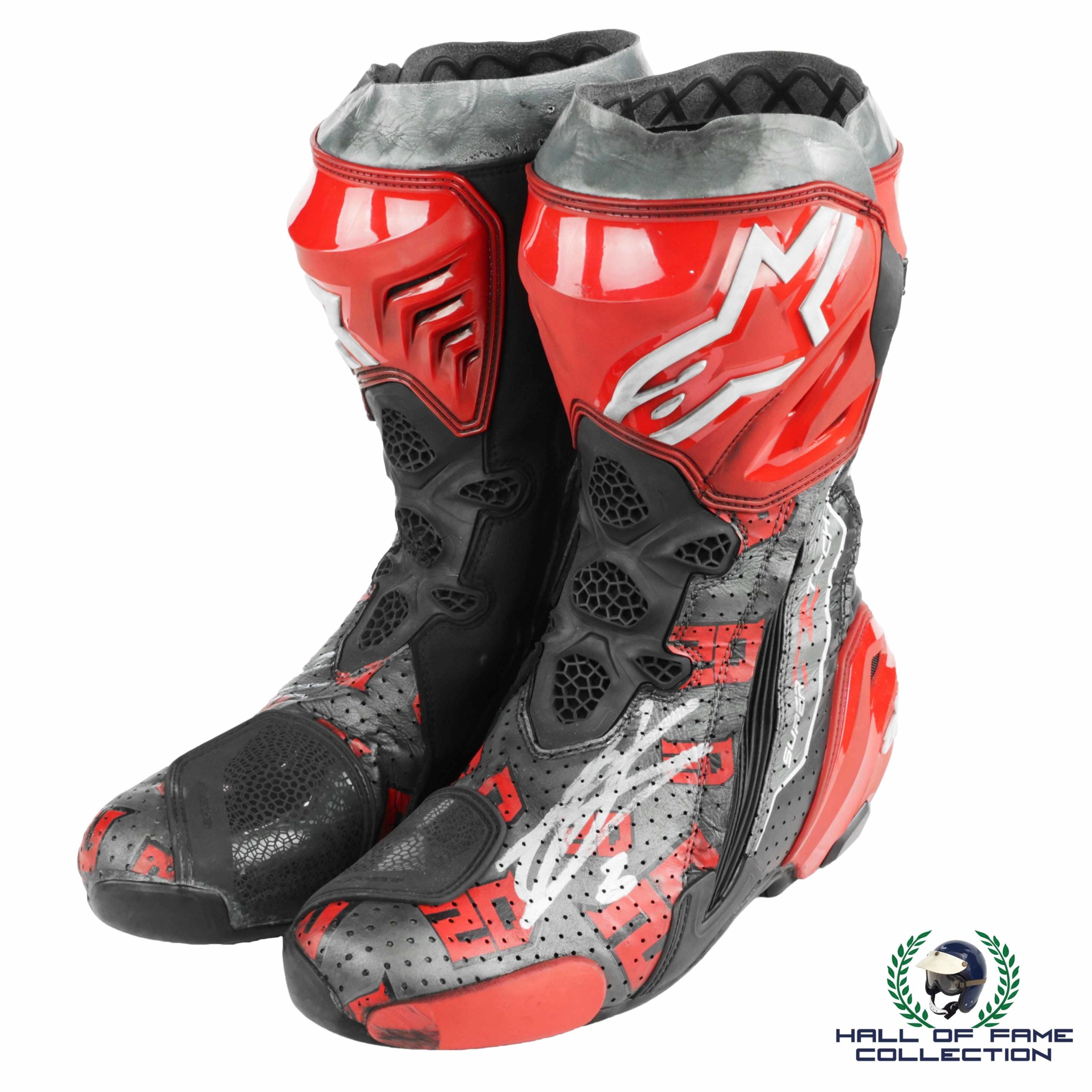 2020 Fabio Quartararo Signed Race Used Yamaha Alpinestars MotoGp Boots