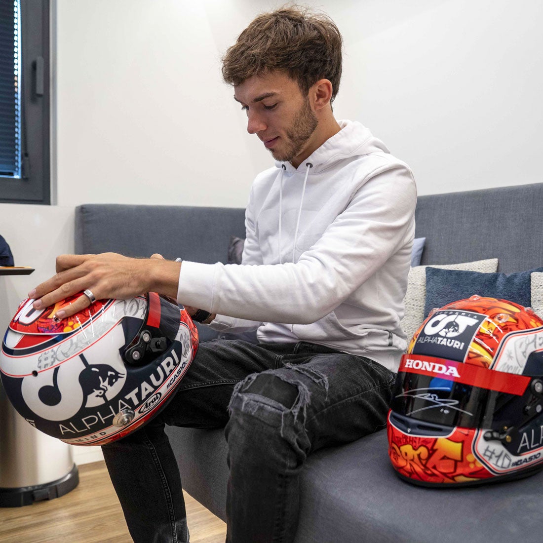 2020 Pierre Gasly Signed Italian GP Win Limited Edition Replica AlphaTauri F1 Helmet
