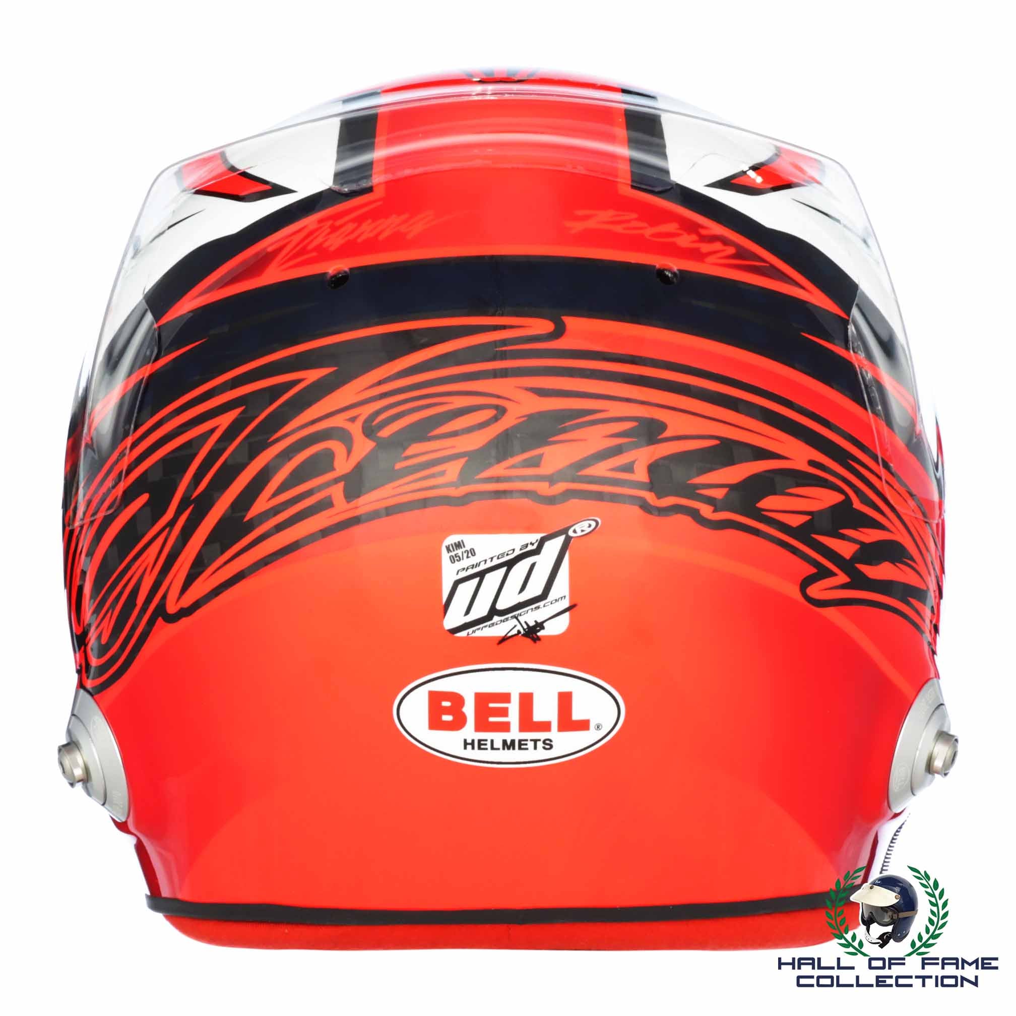 2020 Kimi Raikkonen Signed Race Used Bell HP77 Alfa Romeo Orlen F1 Helmet