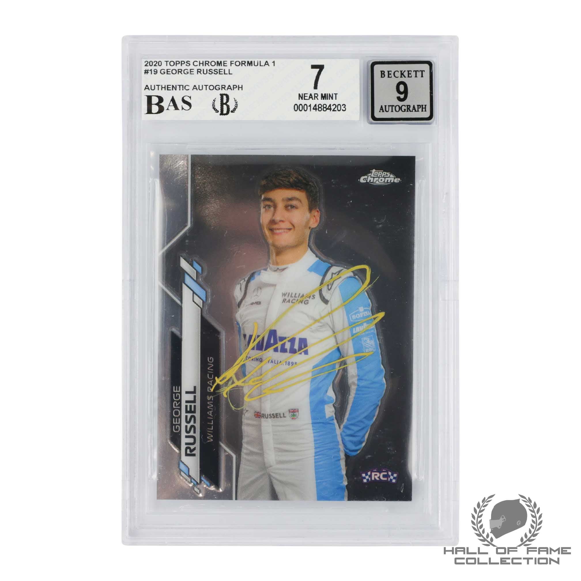 2020 Topps Chrome Formula 1 #19 George Russell RC Mint 7 Authentic Autograph 9