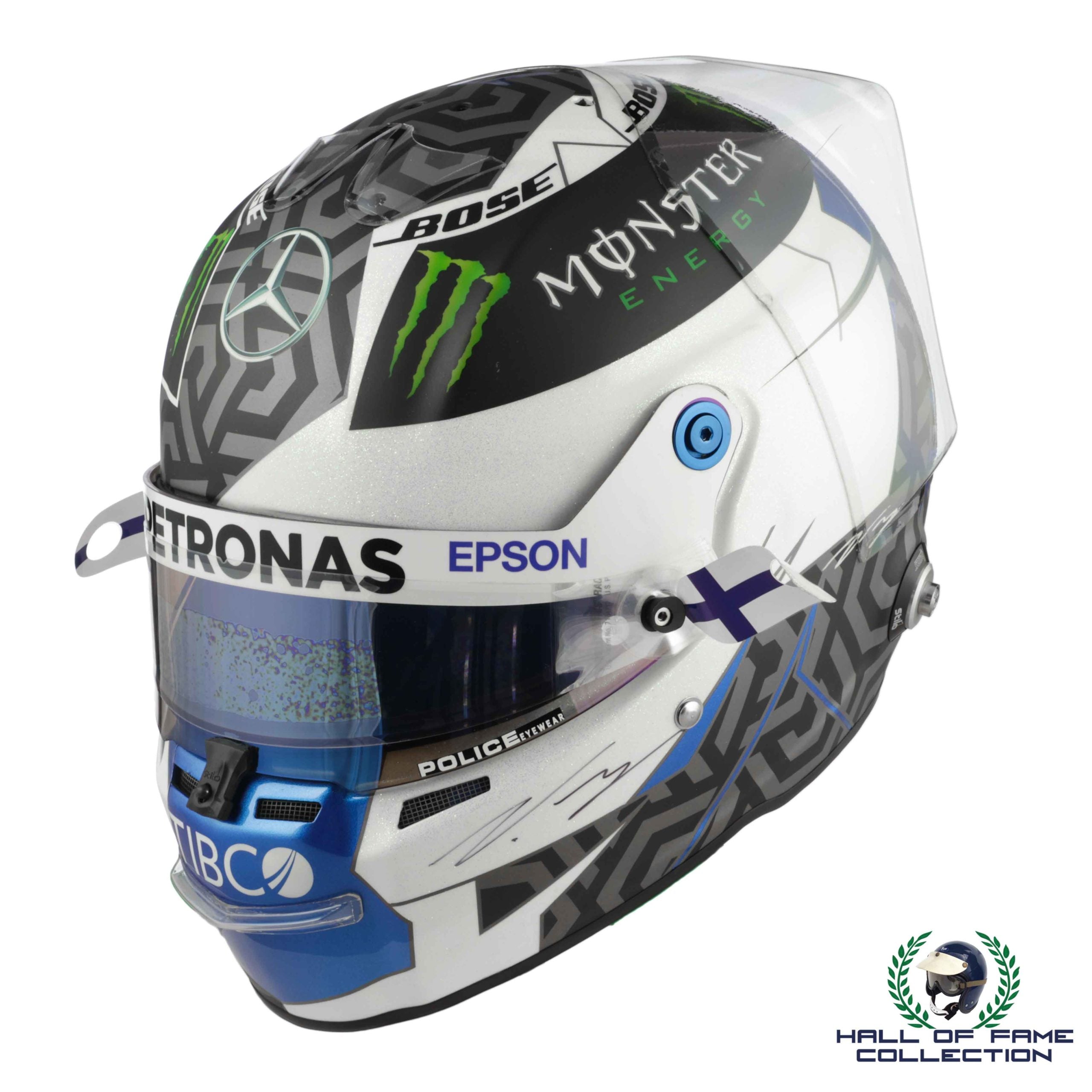 2020 Valtteri Bottas Signed Portuguese & Emilia Romagna GP Race Used AMG Mercedes Benz Stilo F1 Helmet