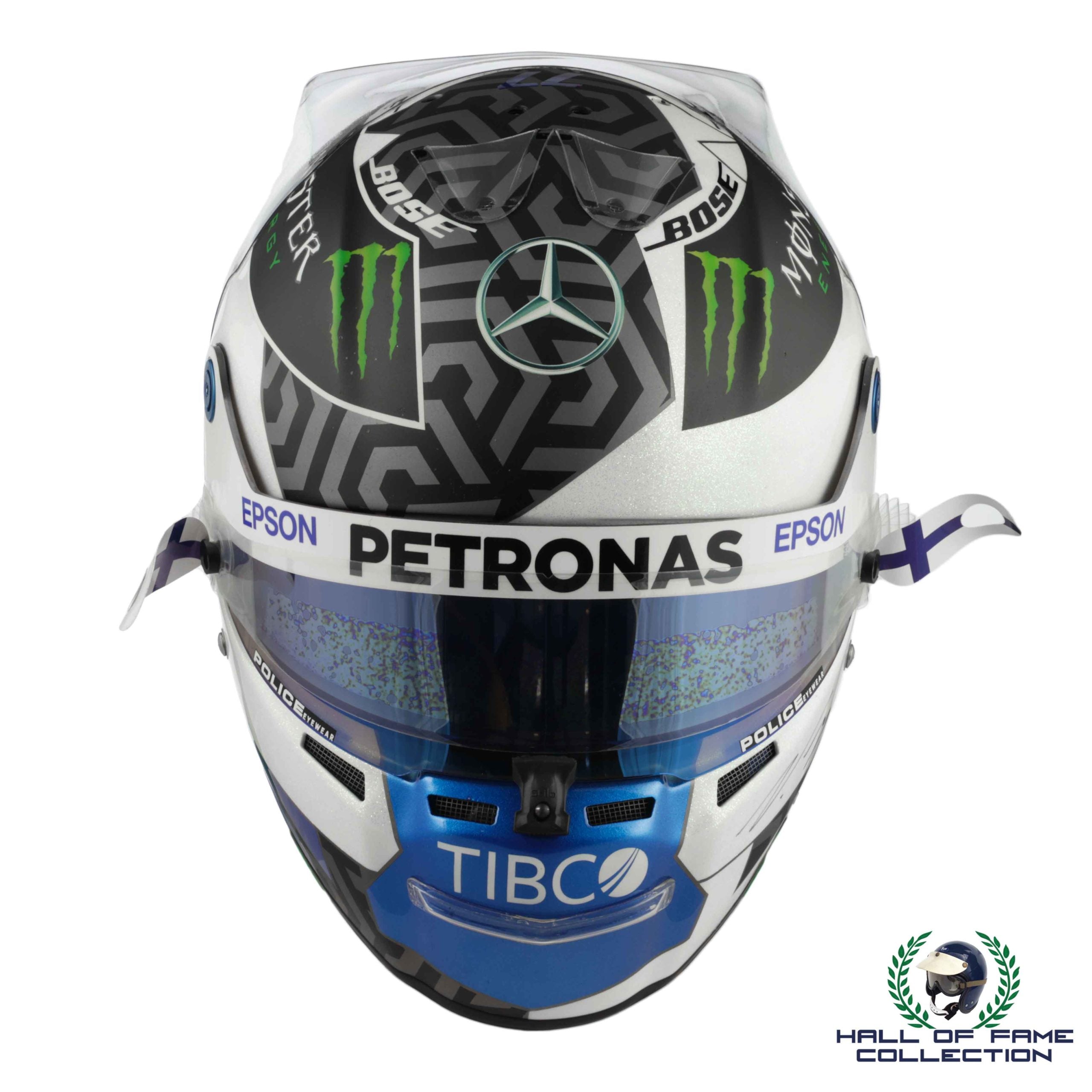 2020 Valtteri Bottas Signed Portuguese & Emilia Romagna GP Race Used AMG Mercedes Benz Stilo F1 Helmet