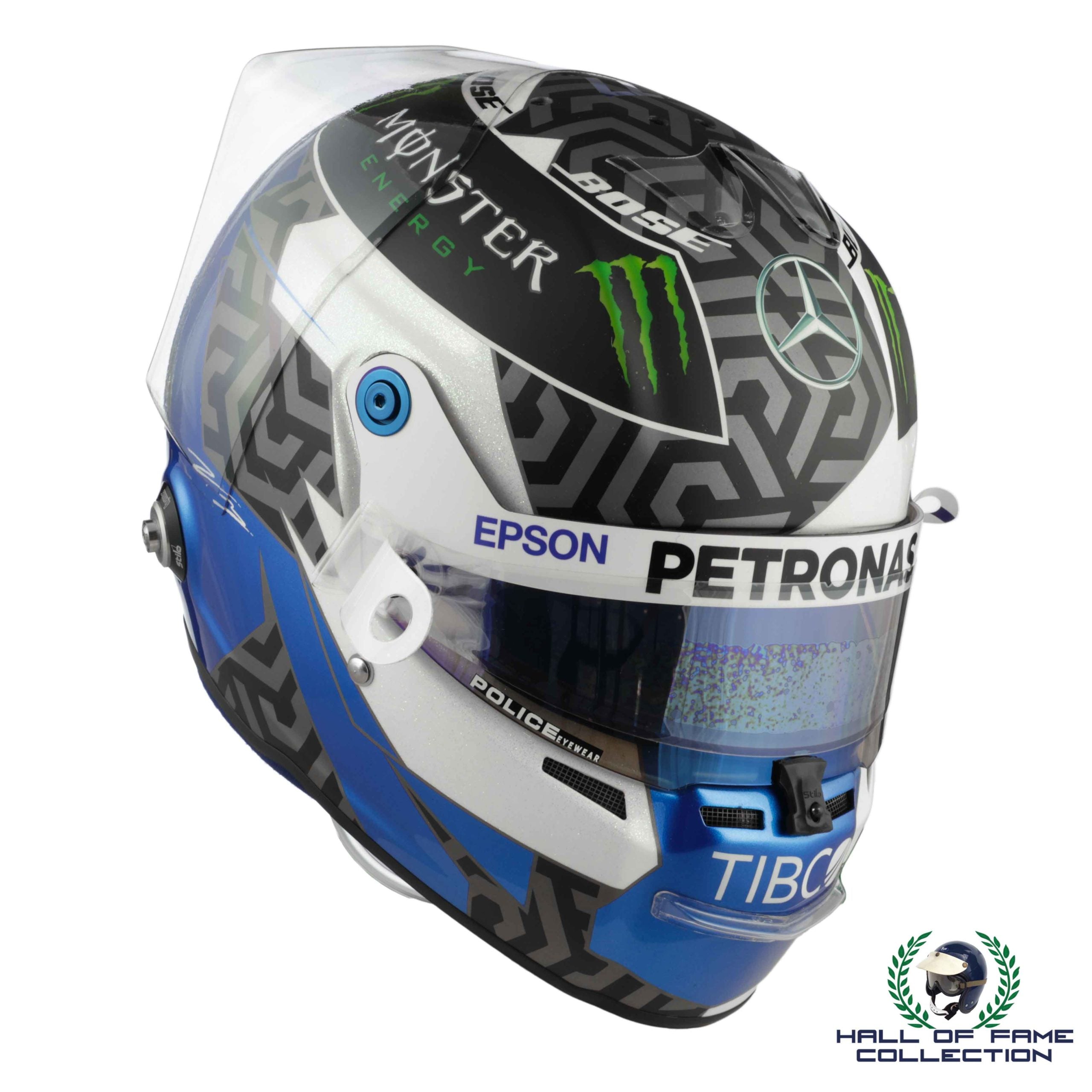 2020 Valtteri Bottas Signed Portuguese & Emilia Romagna GP Race Used AMG Mercedes Benz Stilo F1 Helmet