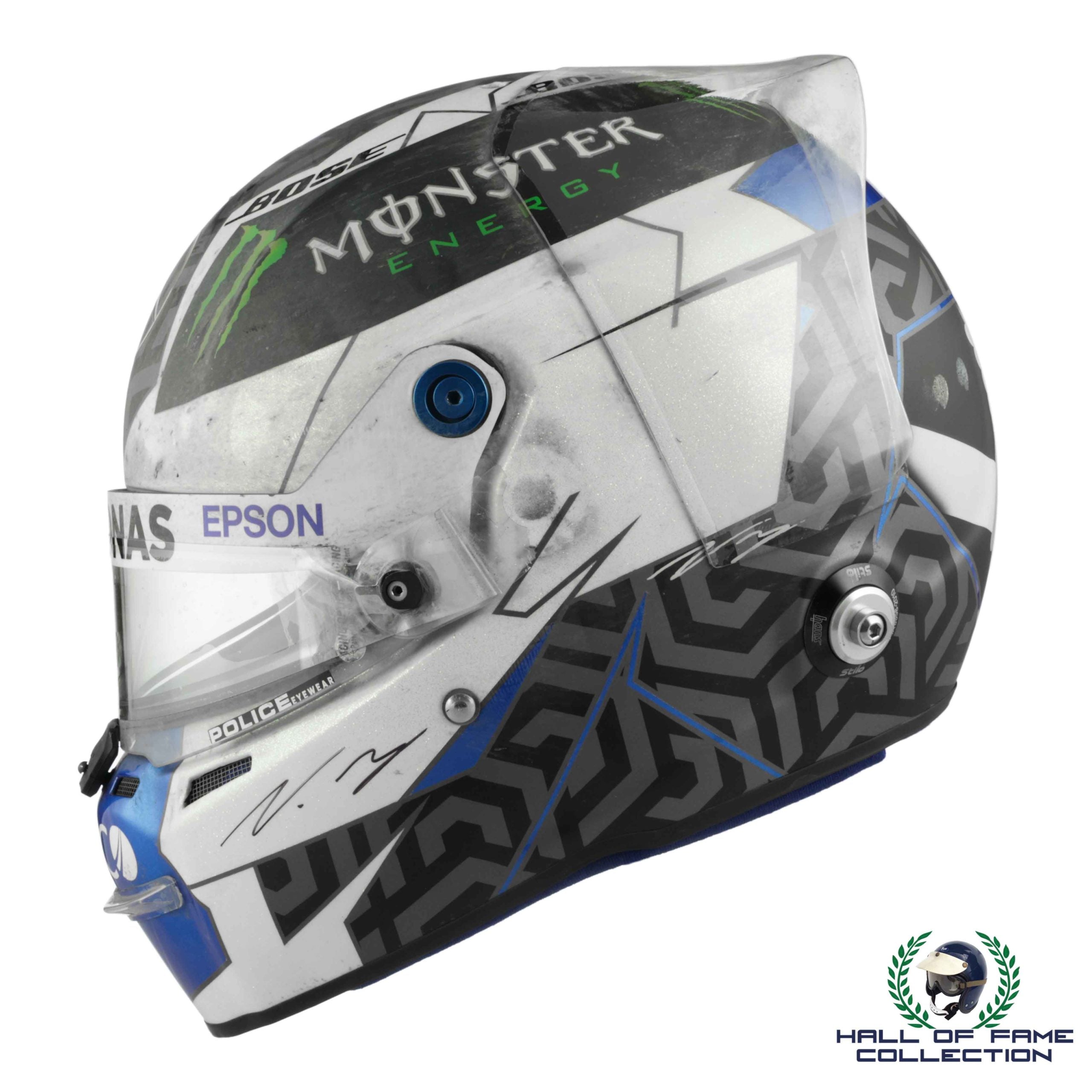 2020 Valtteri Bottas Signed Eifel & Turkish GP Race Used AMG Mercedes Benz Stilo F1 Helmet + bonus suit and gloves