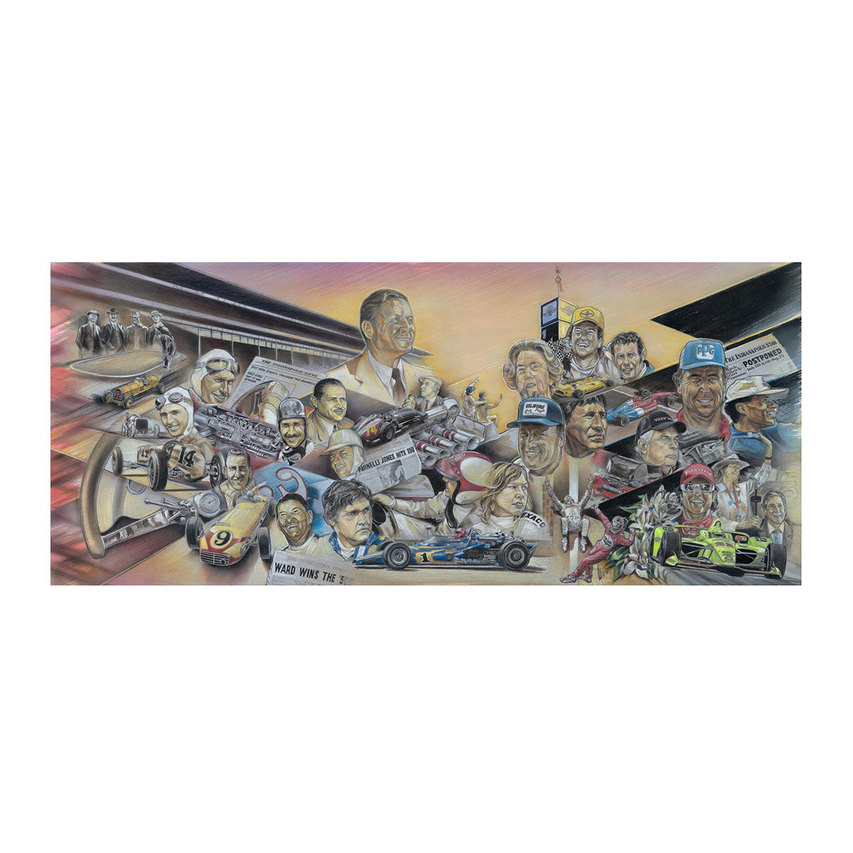 2020 Indianapolis 500 Original Alex Wakefield Program Cover Artwork