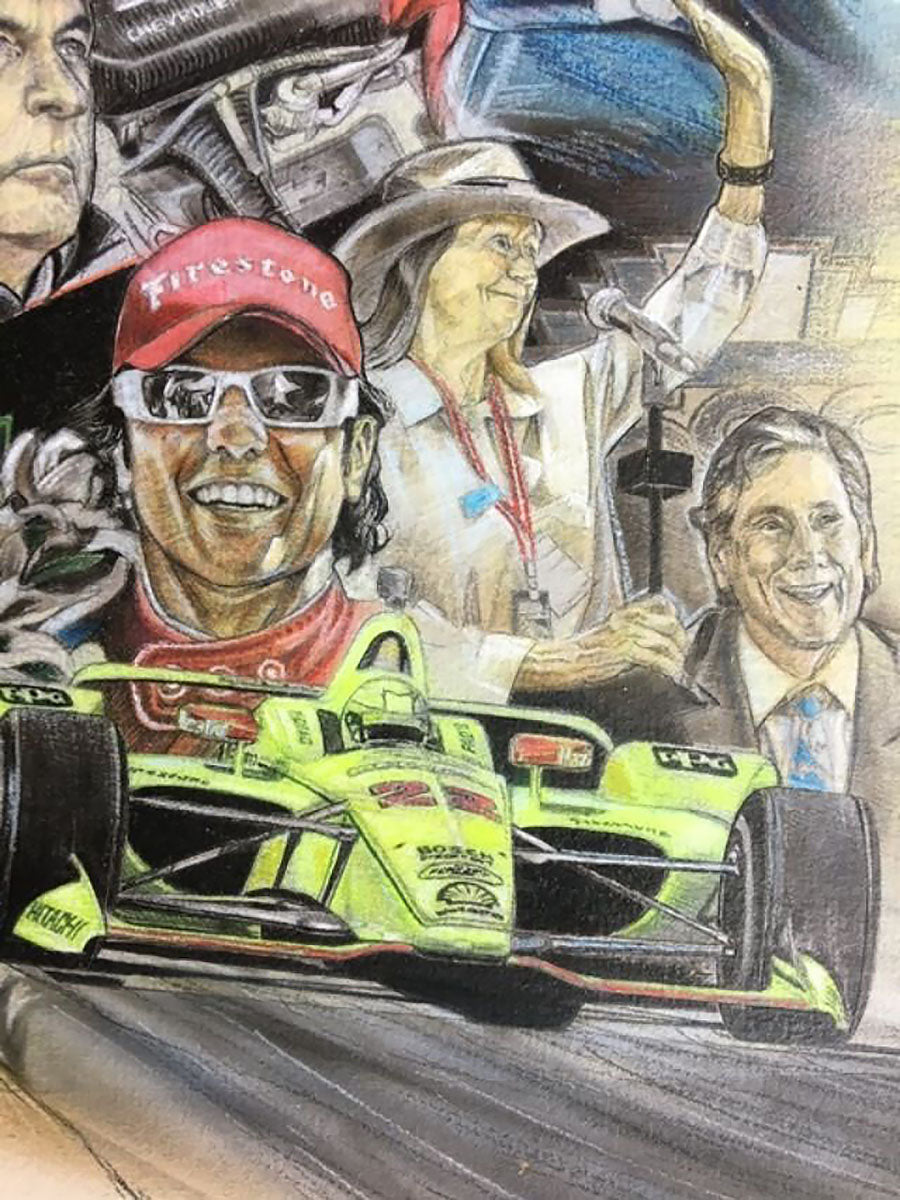 2020 Indianapolis 500 Original Alex Wakefield Program Cover Artwork