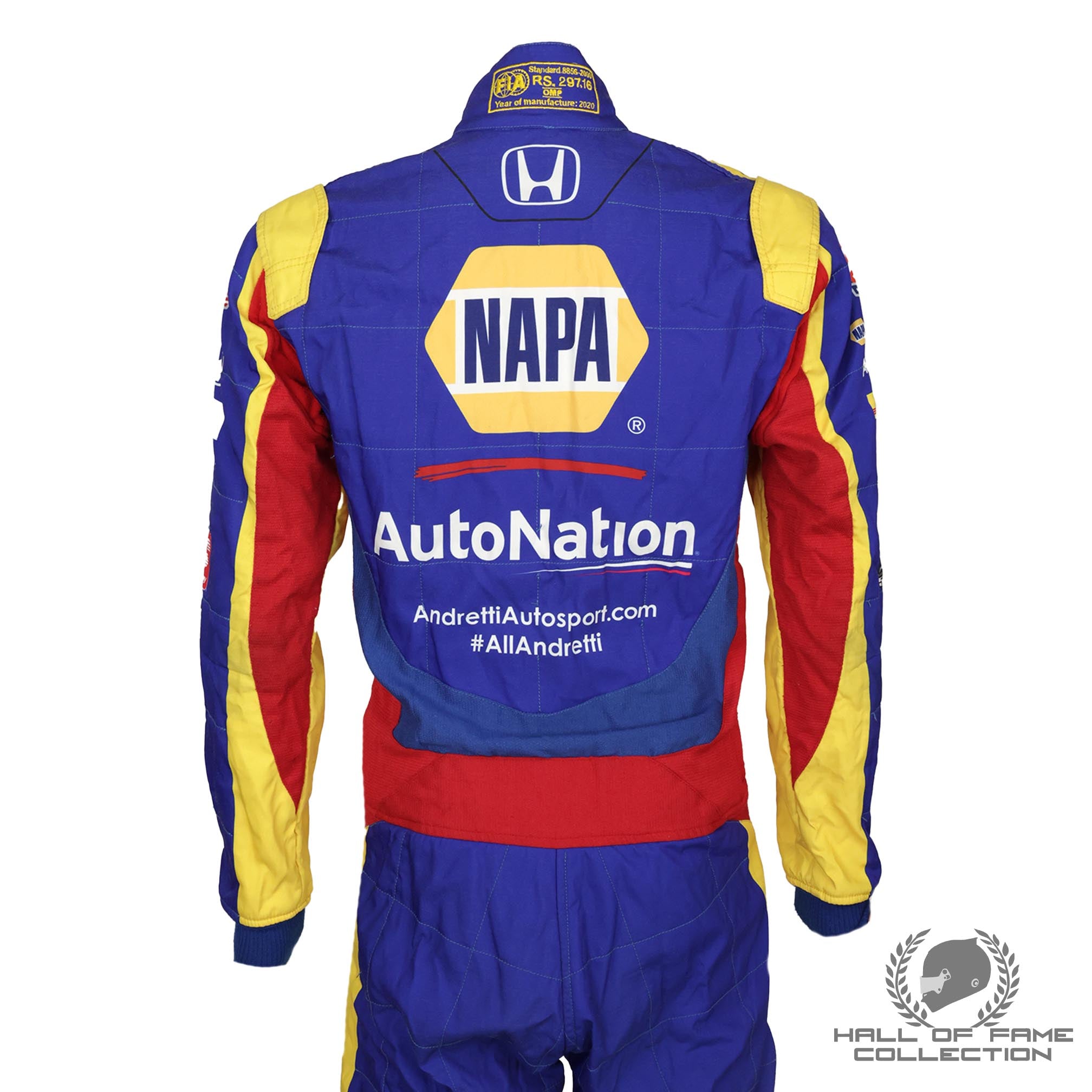 2020 Alexander Rossi Signed Race Used Napa Andretti Autosport IndyCar Suit
