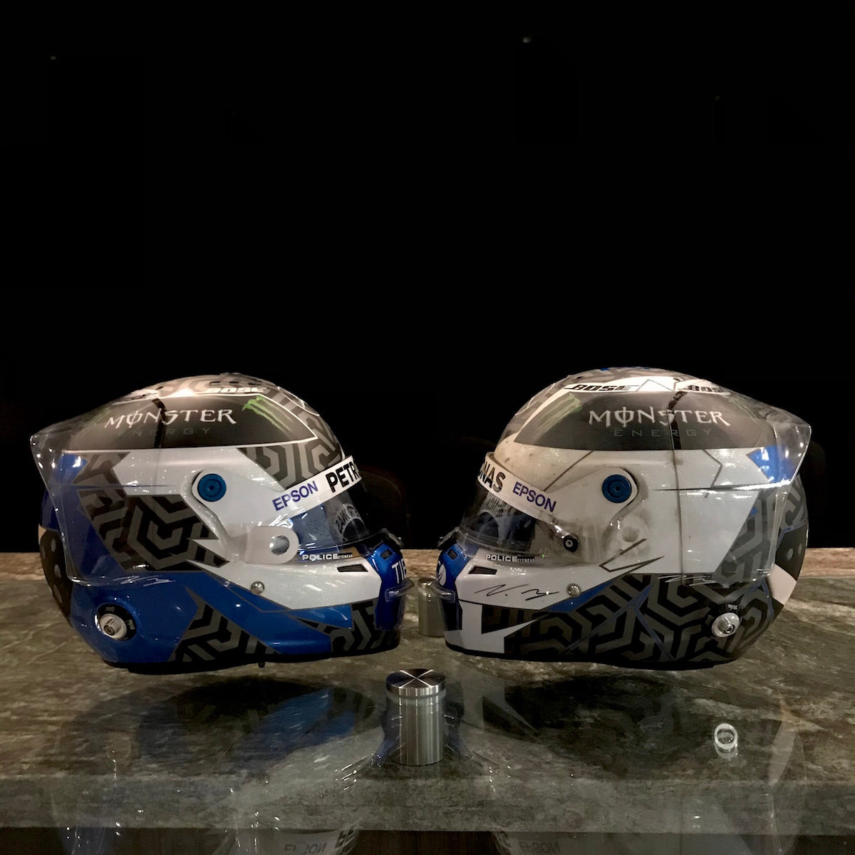 2020 Valtteri Bottas Signed Portuguese & Emilia Romagna GP Race Used AMG Mercedes Benz Stilo F1 Helmet