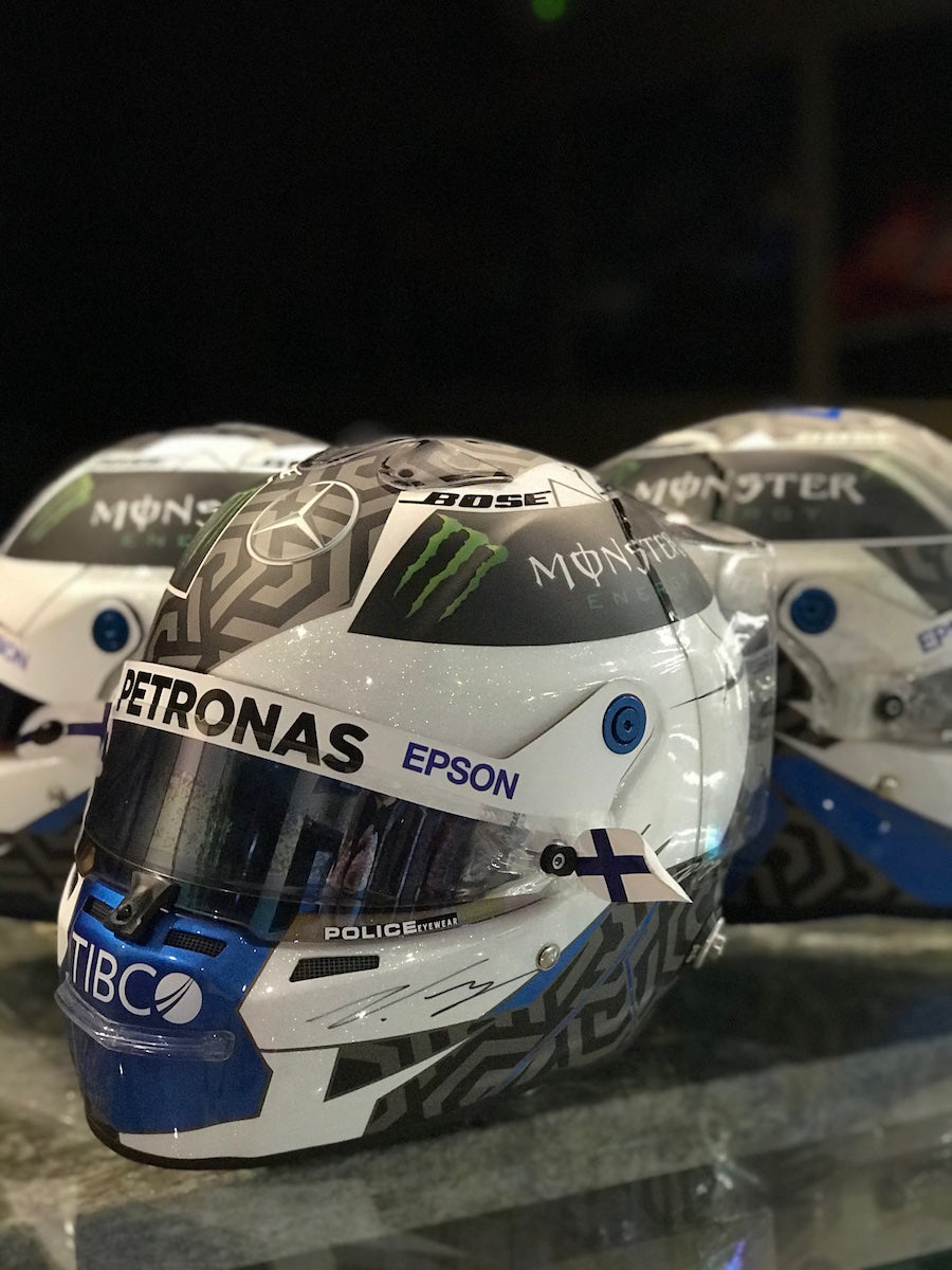 2020 Valtteri Bottas Signed Portuguese & Emilia Romagna GP Race Used AMG Mercedes Benz Stilo F1 Helmet