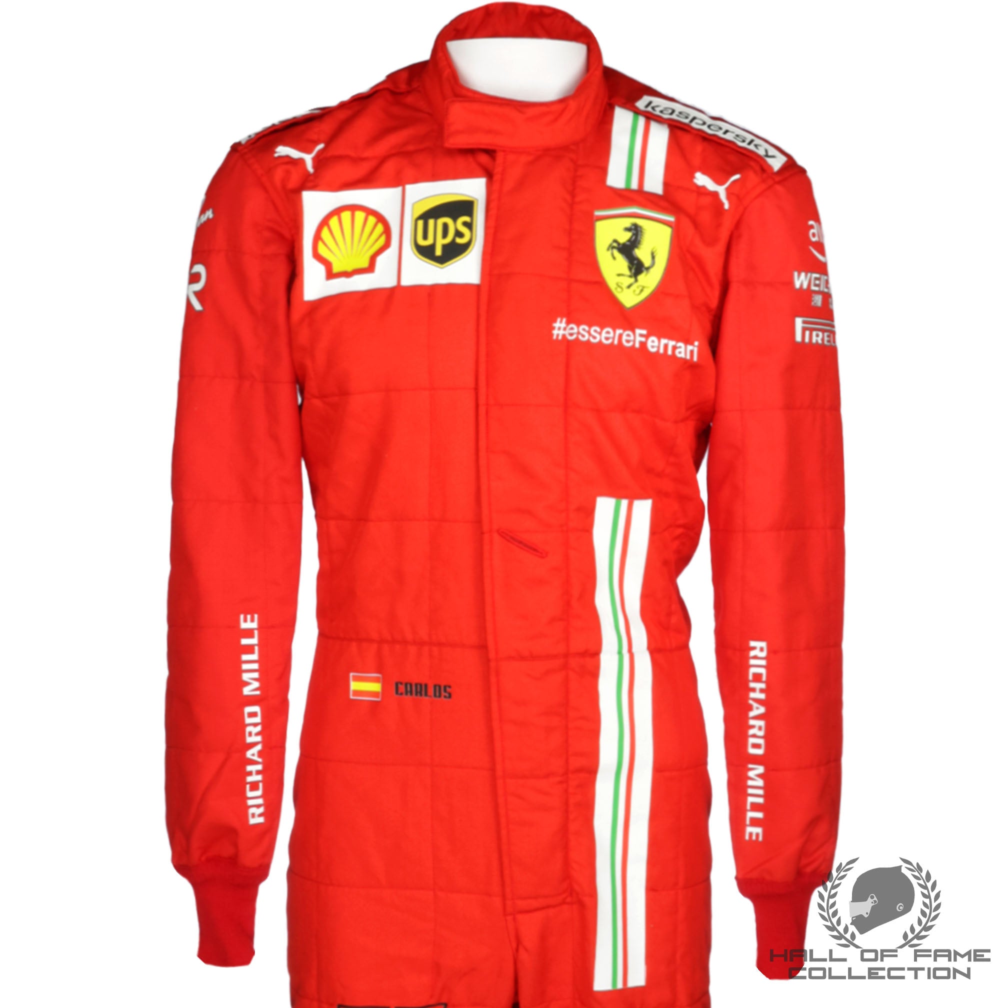 2021 Carlos Sainz Race Used Scuderia Ferrari F1 Suit